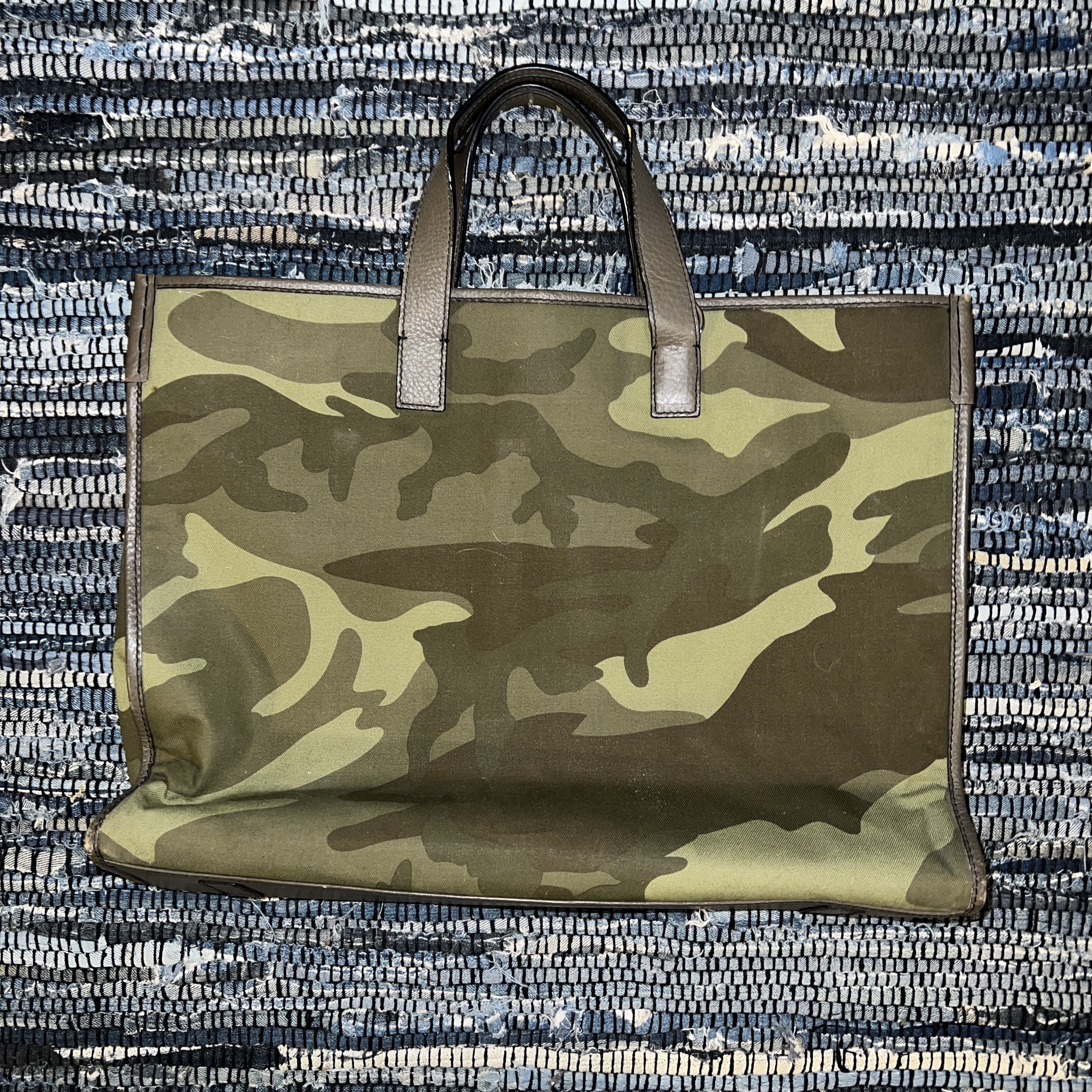 Other CONTAINER CAMOUFLAGE TWILL BRIEFCASE WITH LEATHER TRIM Size ONE SIZE - 6 Thumbnail