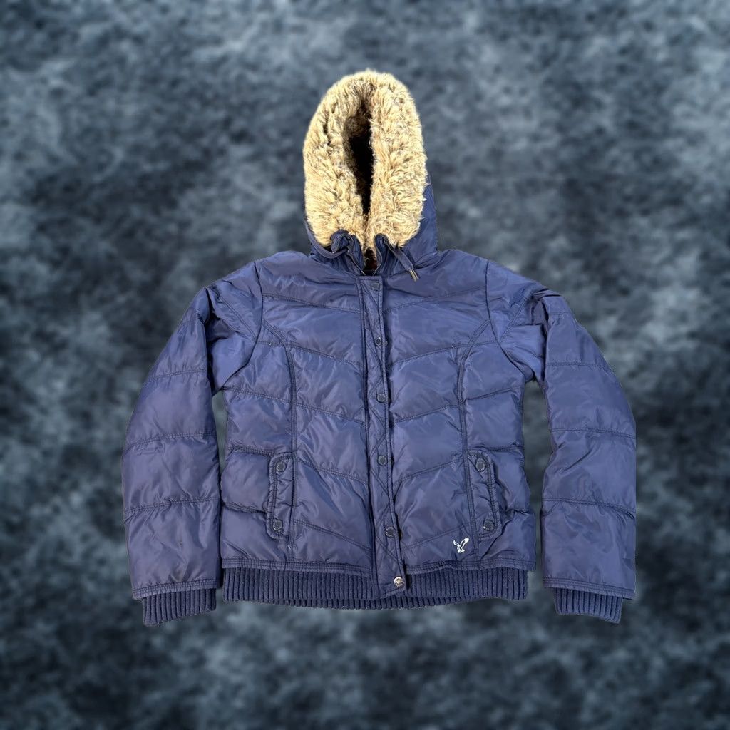 American Eagle Outfitters VINTAGE American Eagle Outfitters Puffer Jacket Womens L Blue Size L / US 10 / IT 46 - 1 Thumbnail