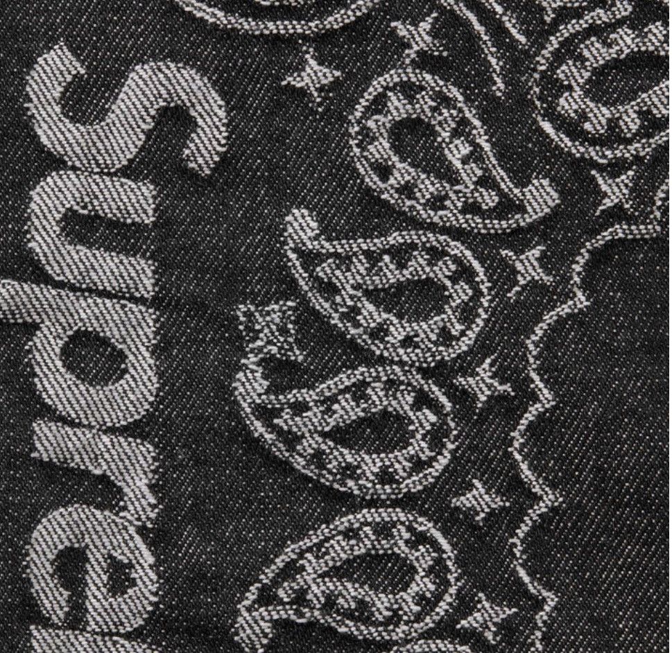 Supreme × Vintage Supreme Black Bandana Jacquard Baggy Jean Size US 32 / EU 48 - 3 Thumbnail