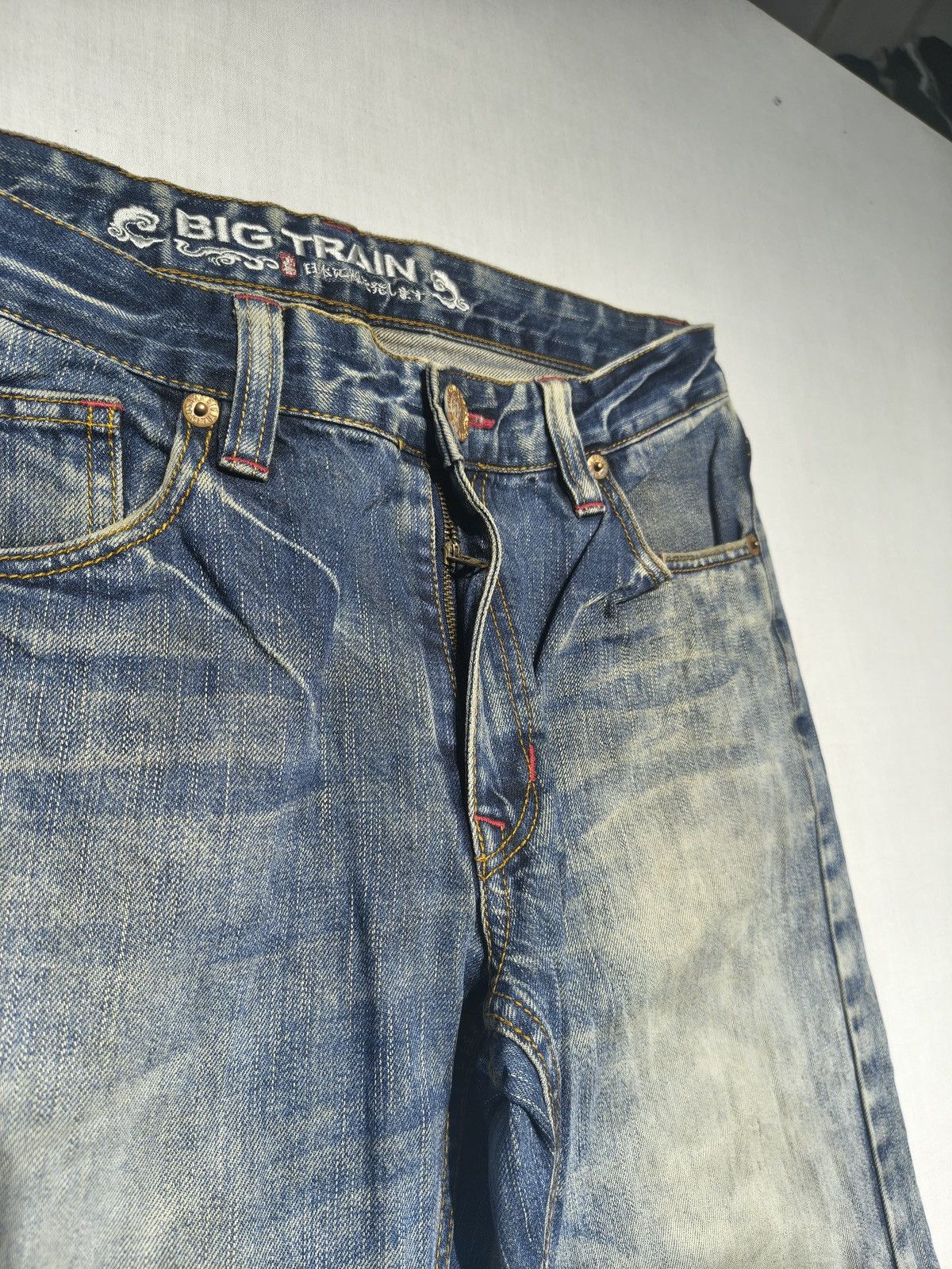 Japanese Brand DOUBLE POCKET DRAGON EMBROIDERY BIG TRAIN JEANS 🐉🥵(013) Size US 34 / EU 50 - 14 Thumbnail