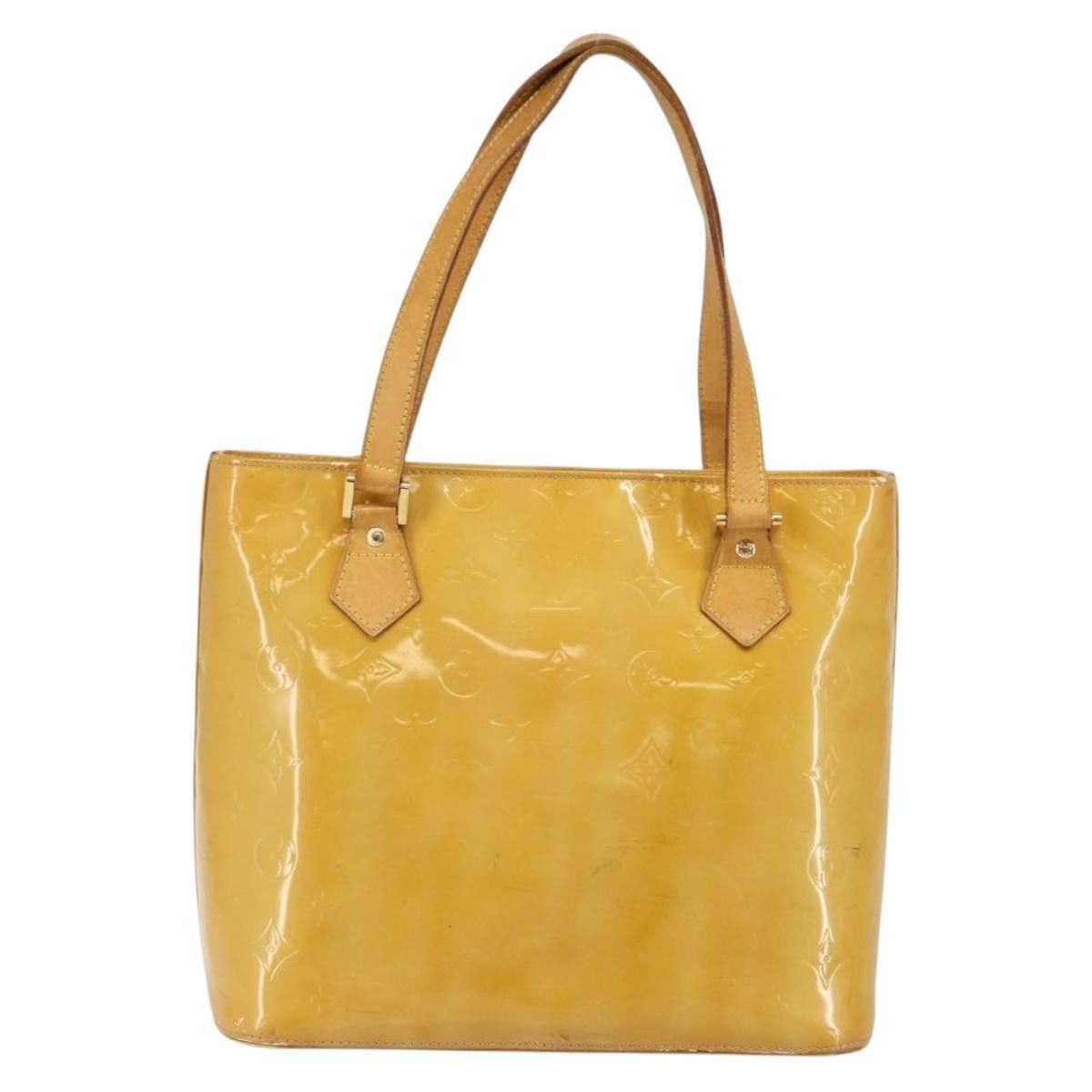 Louis Vuitton LOUIS VUITTON Monogram Vernis Houston Hand Bag Beige M91004 Size ONE SIZE - 3 Thumbnail