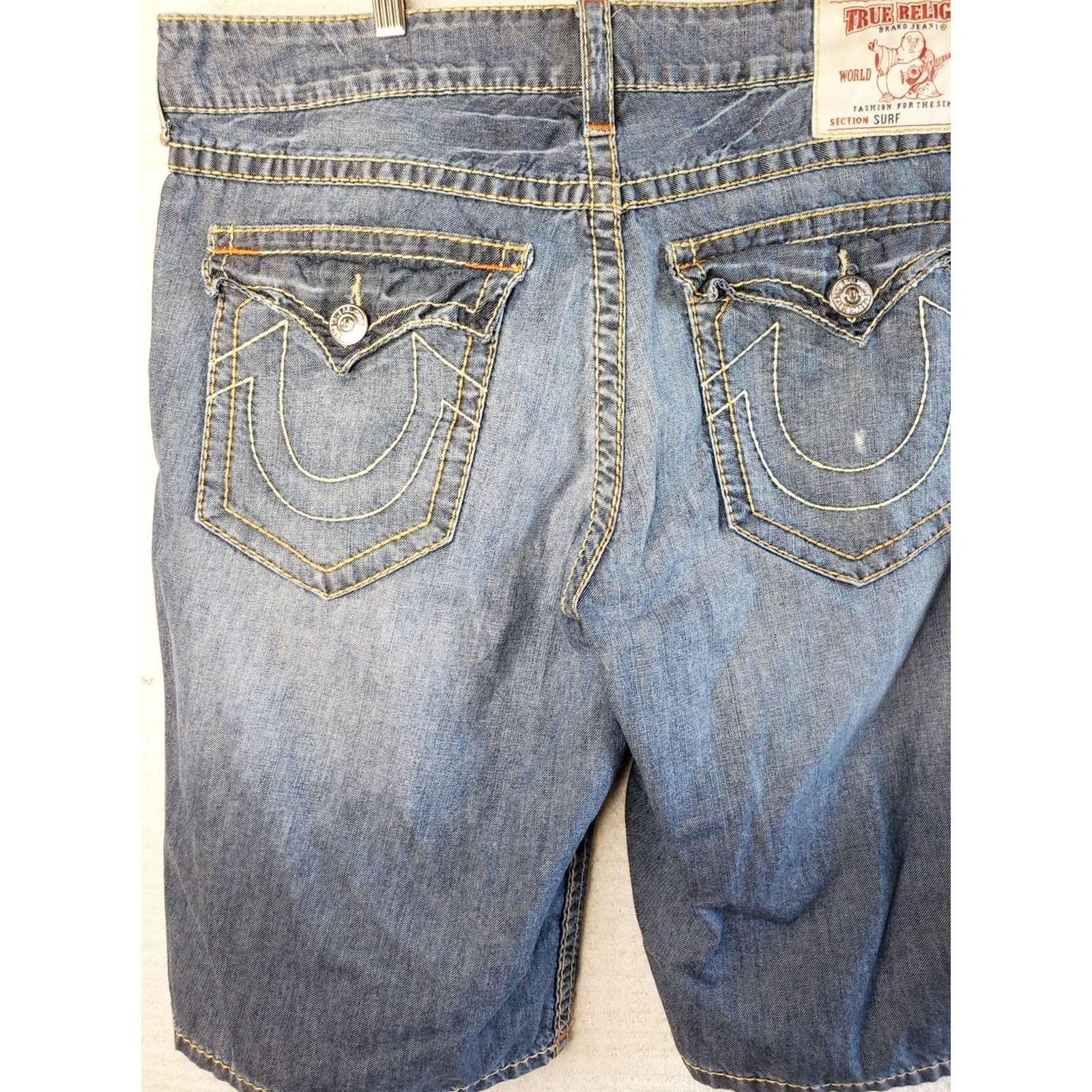 True Religion True Religion Denim Shorts Board Surf Swimwear Trunks 40W X 12L No Liner Mens Beach Casual Vintage? Size US 40 / EU 56 - 6 Thumbnail
