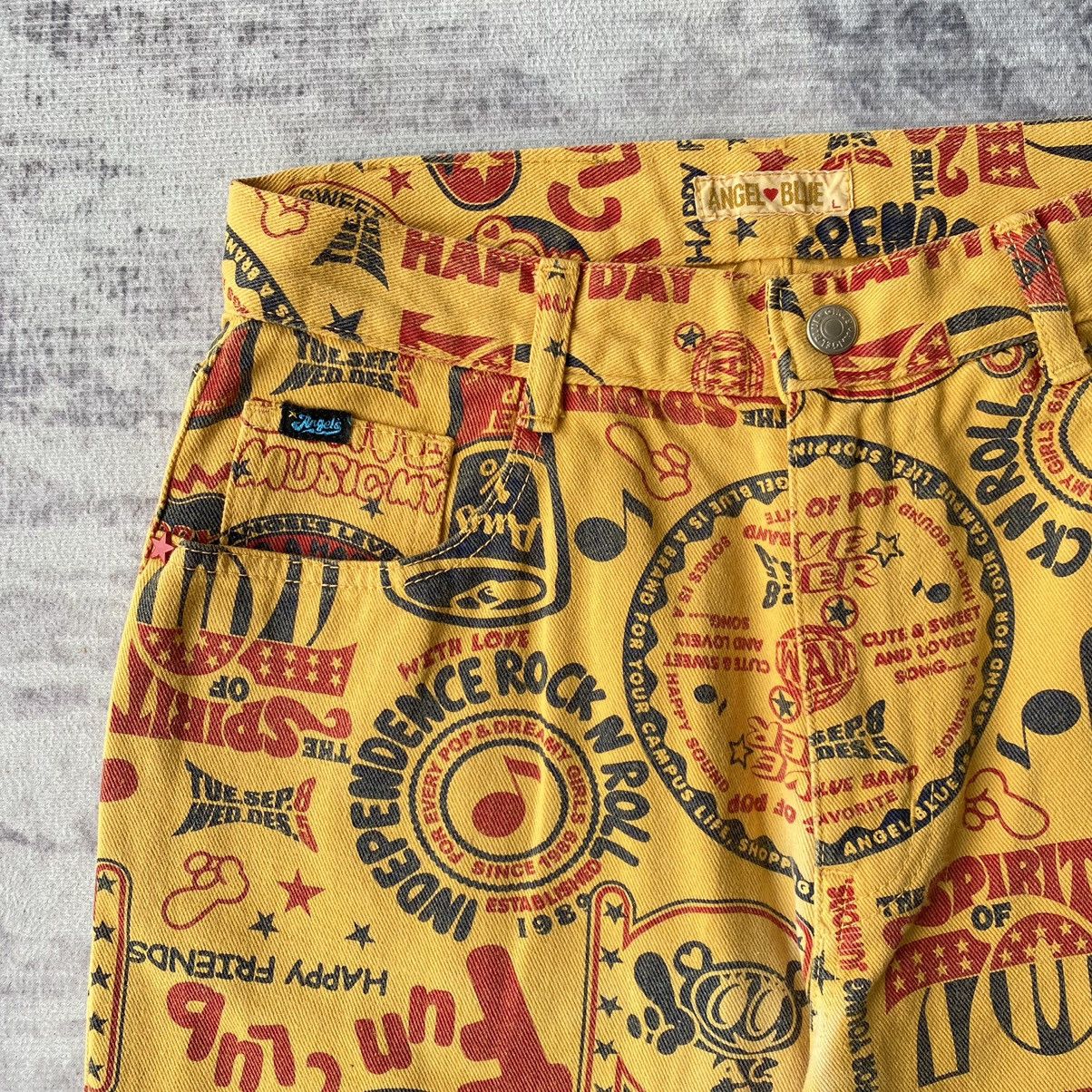 Angel Blue × Japanese Brand 2000s Angel Blue Fullprinted Denim Pants Size US 26 / EU 42 - 5 Thumbnail