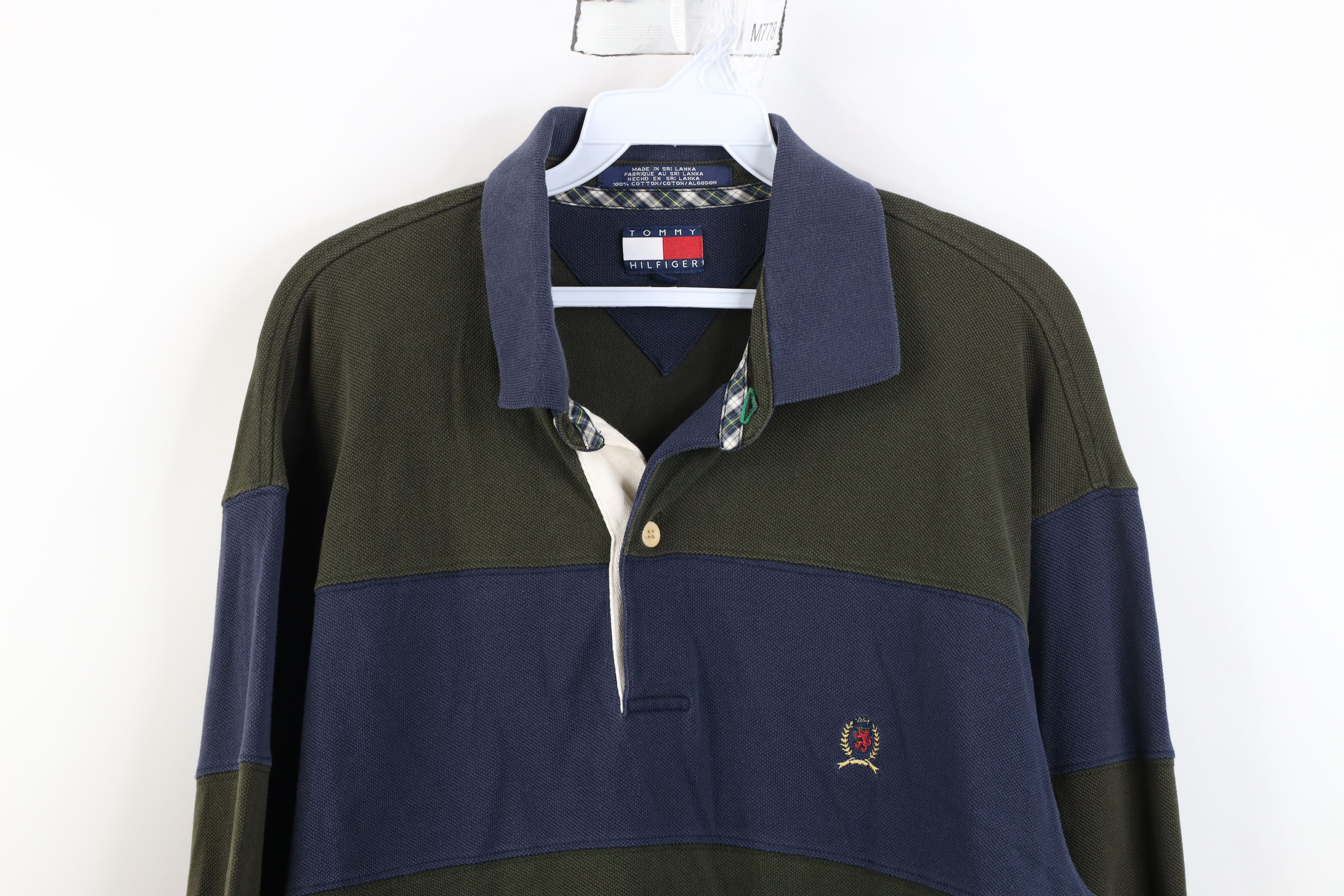 Tommy Hilfiger Vintage 90s Tommy Hilfiger Block Long Sleeve Rugby Polo Size US L / EU 52-54 / 3 - 2 Thumbnail