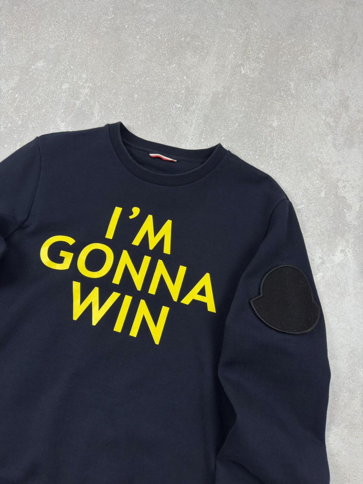 Moncler Moncler Maglia Girocollo I'm Gonna Win Blue Sweatshirt Patch Size US M / EU 48-50 / 2 - 4 Thumbnail