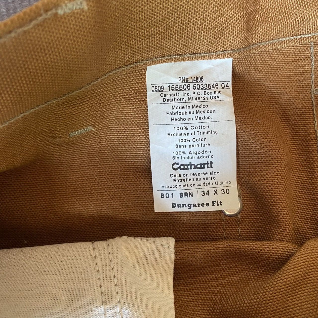 Carhartt × Vintage (34x31) Crazy Vintage Carhartt Double Knee B01 BRN Size US 34 / EU 50 - 7 Thumbnail