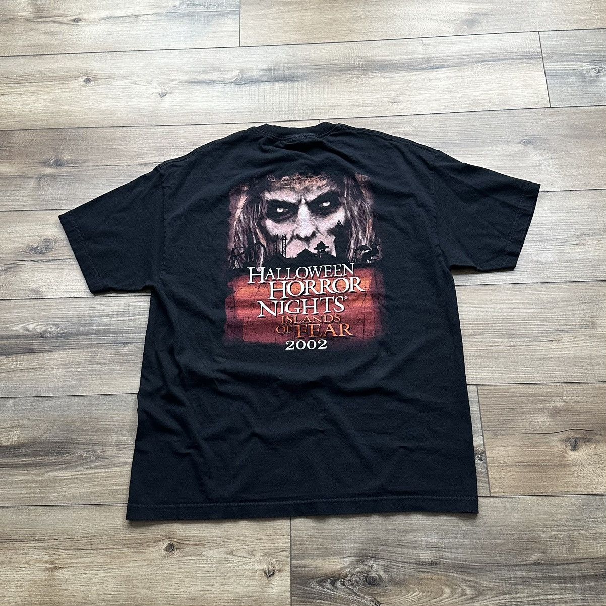 Universal Studios 2002 Universal Halloween Horror Nights Islands of Fear Tee Size US XL / EU 56 / 4 - 5 Thumbnail