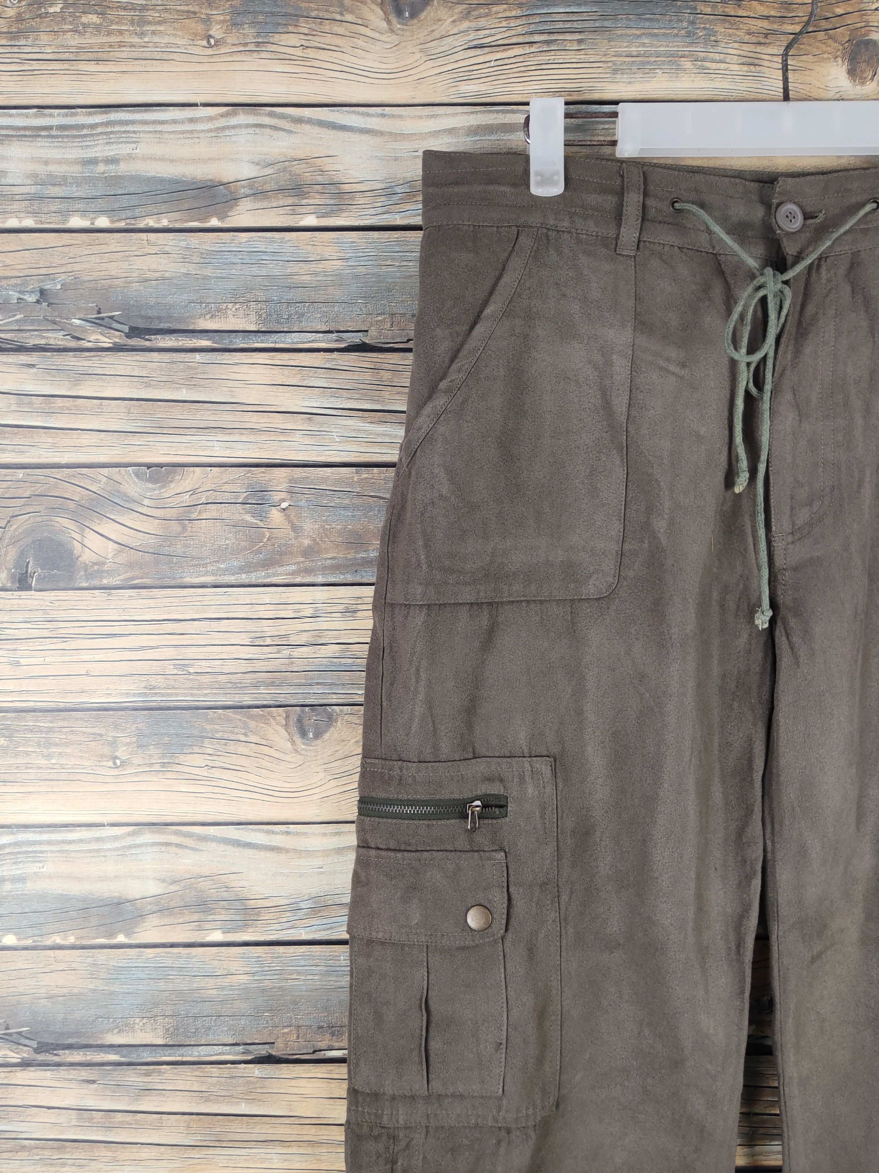 Japanese Brand DL Paleo Brown Multipocket Cargo Pants #2445 Size 31" - 3 Thumbnail