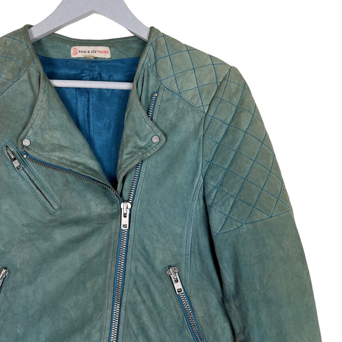 Paul & Joe 🔥 PAUL & JOE LEATHER MOTO JACKET Size XS / US 0-2 / IT 36-38 - 3 Thumbnail