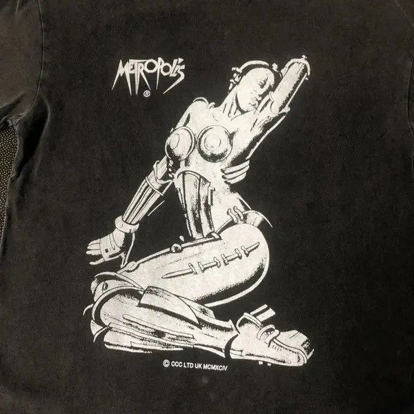 Japanese Brand Hanai Vintage MetroPolis Robot Printed Vintage T Shirt Size US XL / EU 56 / 4 - 4 Thumbnail