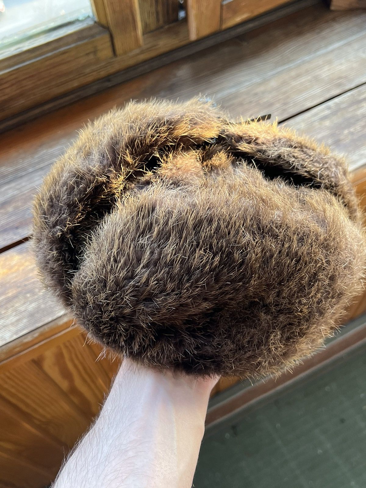 Vintage Vintage Ushanka trapper rabbit leather hat rare Size ONE SIZE - 4 Thumbnail