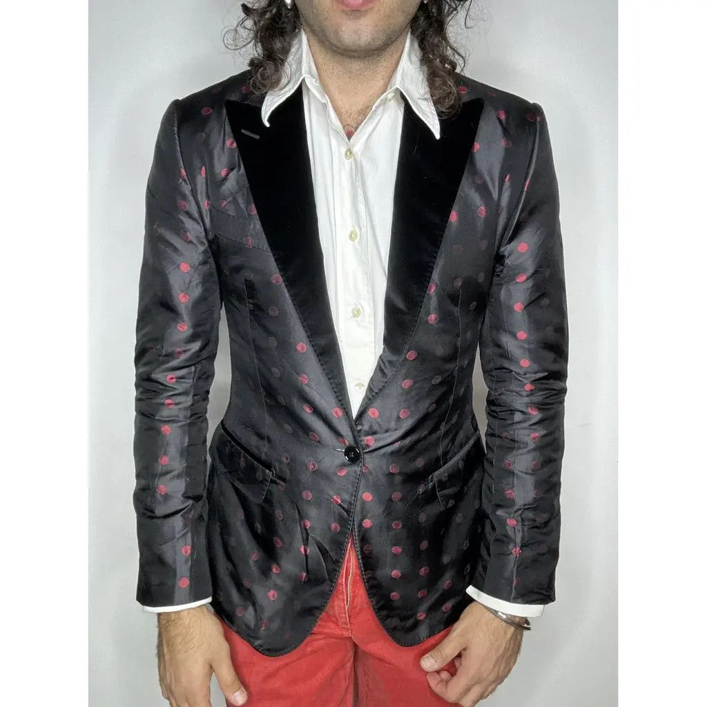Dolce & Gabbana o1y0125 Polka Dots Blazer in Black Size US M / EU 48-50 / 2 - 6 Thumbnail