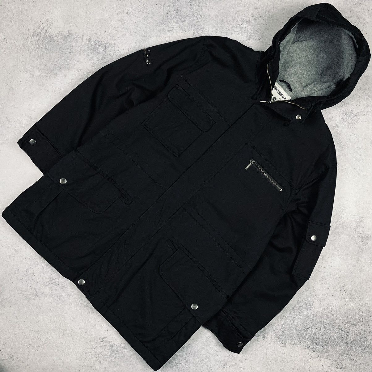 image of Henrik Vibskov Hendrick Vibskov Multipocket Parka Jacket in Black, Men's (Size XS)