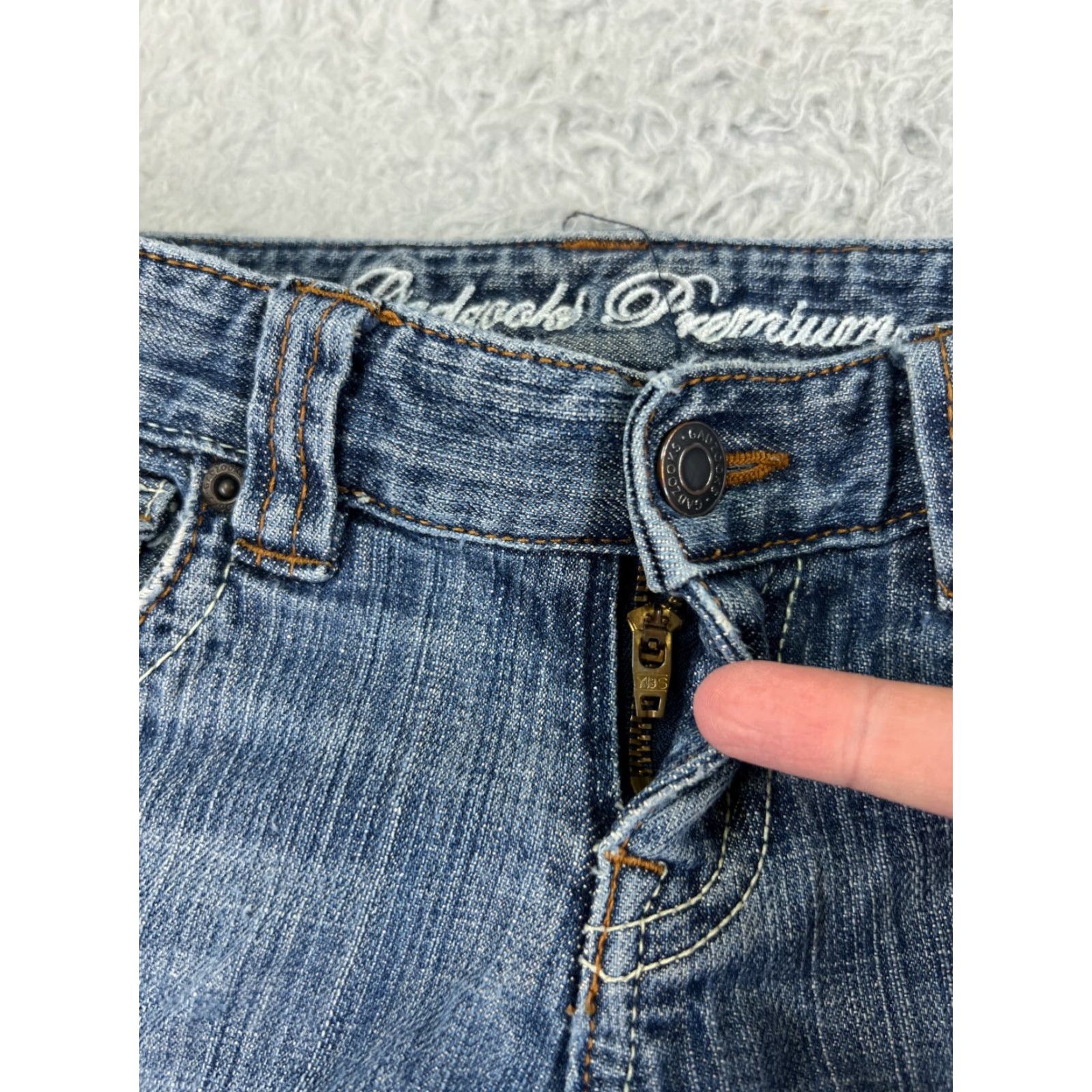 Vintage VINTAGE Gadzooks Jeans Womens 27 Blue Denim Boot Cut Flap Pocket Cotton 26x29 Size 27" / US 4 / IT 40 - 5 Thumbnail