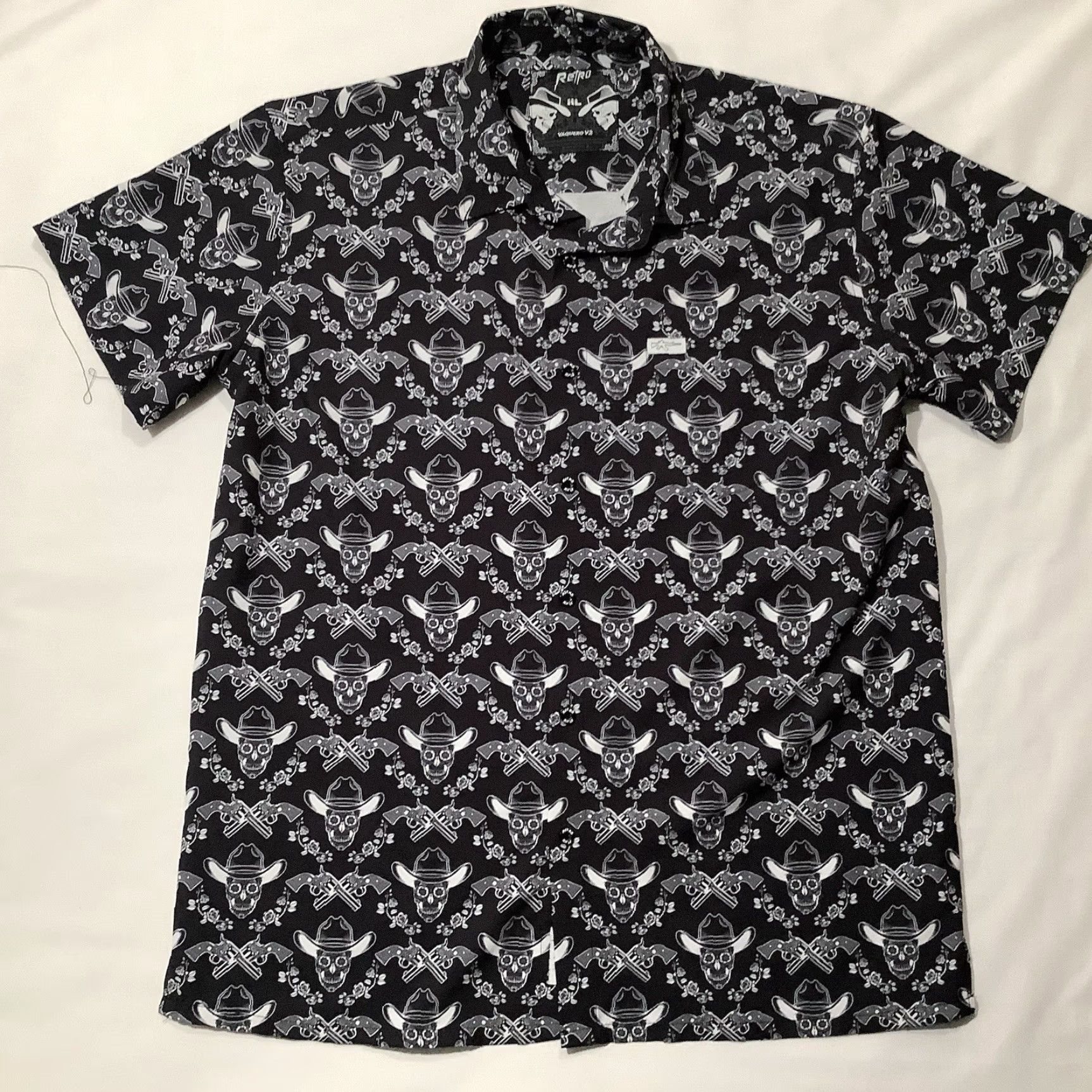 Etro VINTAGE Retro Rifle Vaquero v2 Shirt Black Mens XL Revolver & Skulls Party Hawaiian Size US XL / EU 56 / 4 - 2 Thumbnail