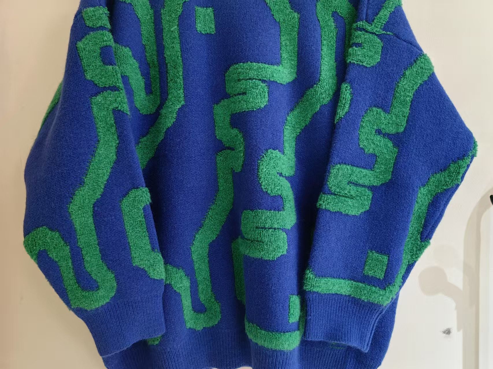 Japanese Brand Blue casual retro dinosaur embroidery knitted sweater y2k Size US L / EU 52-54 / 3 - 3 Thumbnail