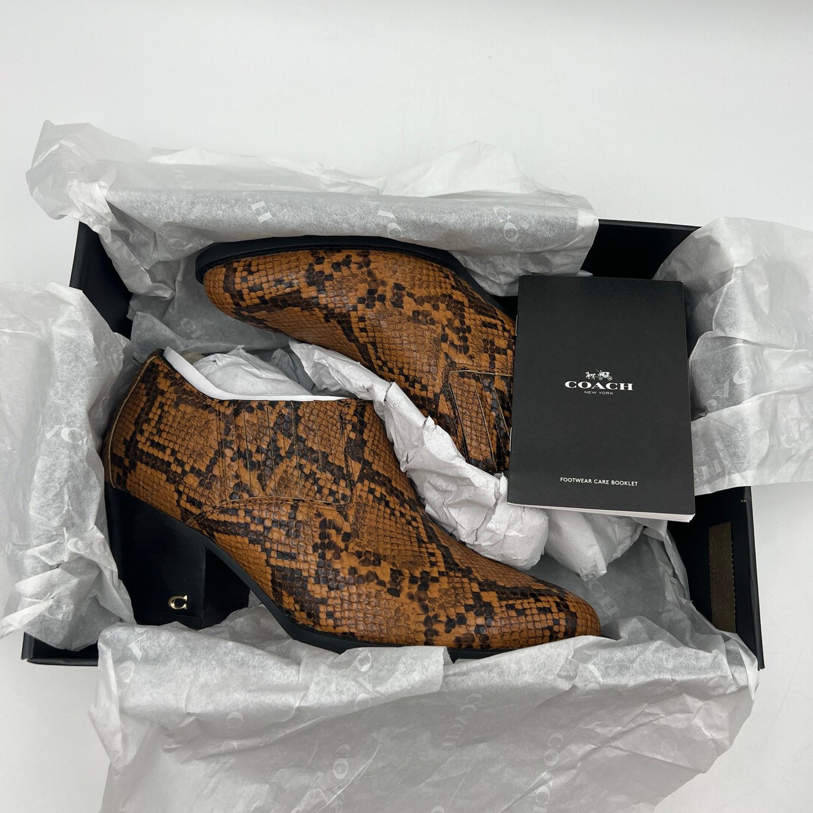 Coach Coach Perri Snake Print Ankle Bootie Carmel Western FG4194 Size US 8 / EU 41 - 11 Thumbnail