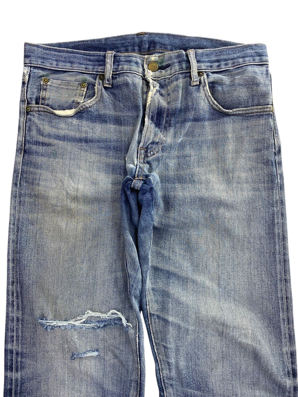 Uniqlo Uniqlo X Selvage Faded Blue Wash Style Ripped Jean Size US 32 / EU 48 - 2 Thumbnail