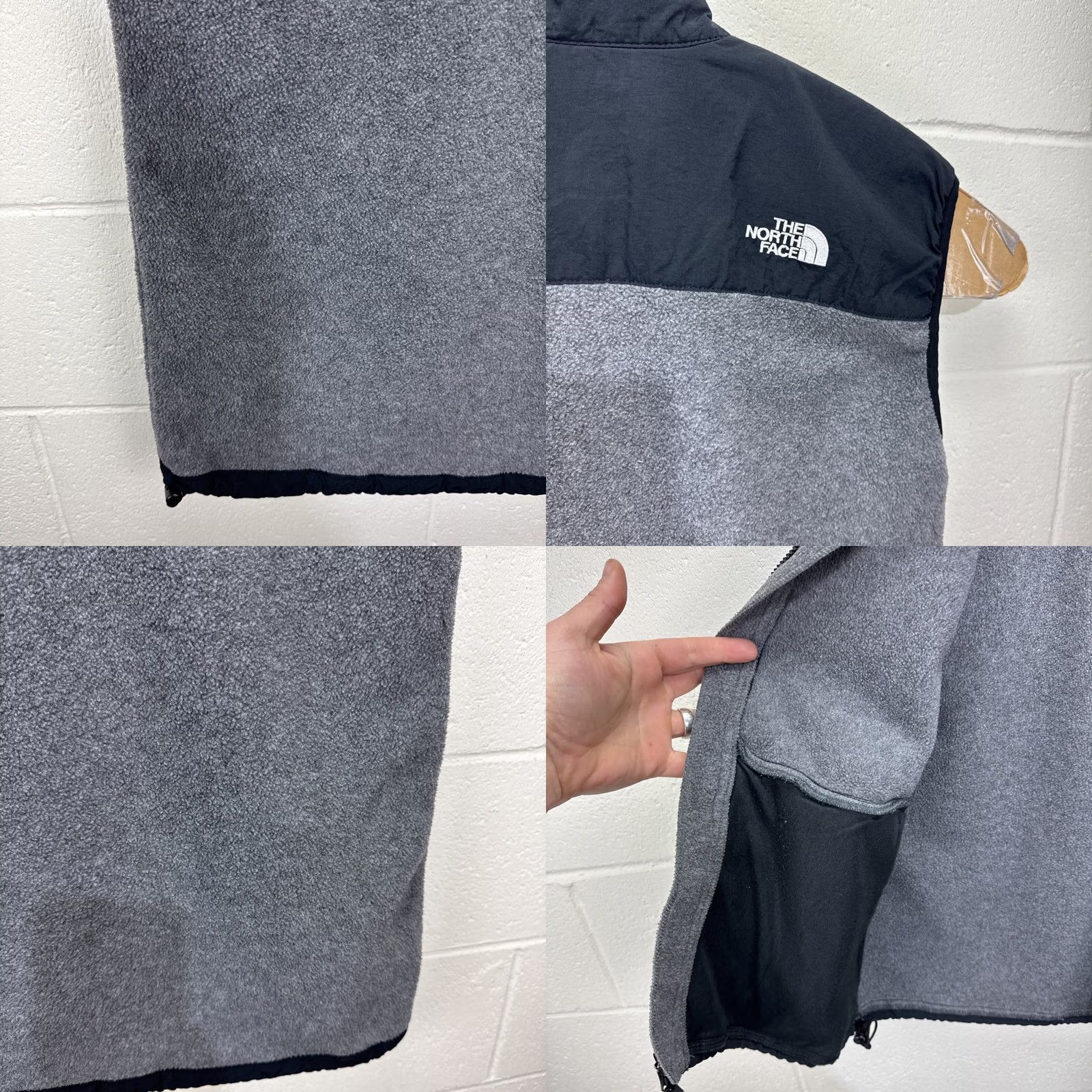 The North Face VINTAGE The North Face Womens Denali Vest Full Zip Fleece Black Gray Large USA Size L / US 10 / IT 46 - 9 Thumbnail