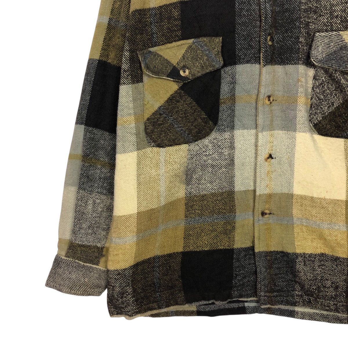 Japanese Brand 📌Vintage Wool Flannel Jacket Mandoc Tartan Issey Miyake Size US L / EU 52-54 / 3 - 5 Thumbnail