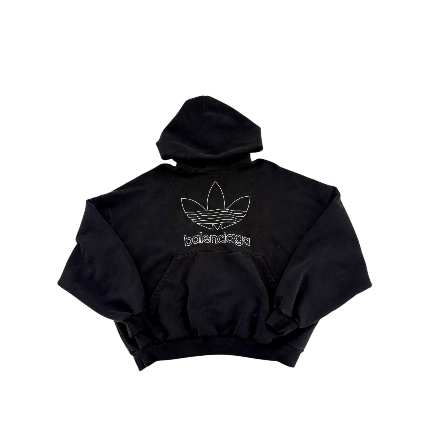 Balenciaga Adidas Hoodie Black Size US M / EU 48-50 / 2 - 1 Thumbnail