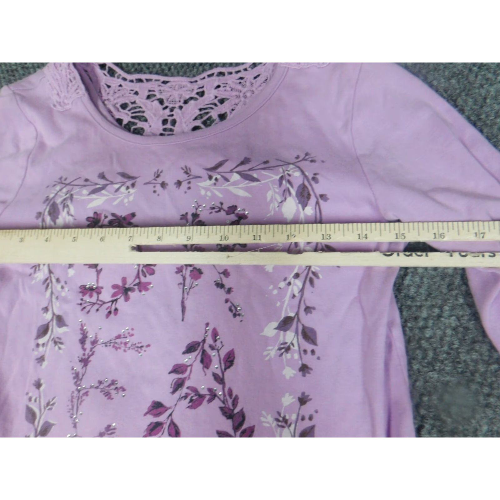 Vintage Christopher & Banks Blouse Womens Small purple pullover Casual Shirt Regular Cotton Rayon Classic Breathable 90s? Size S / US 4 / IT 40 - 6 Thumbnail