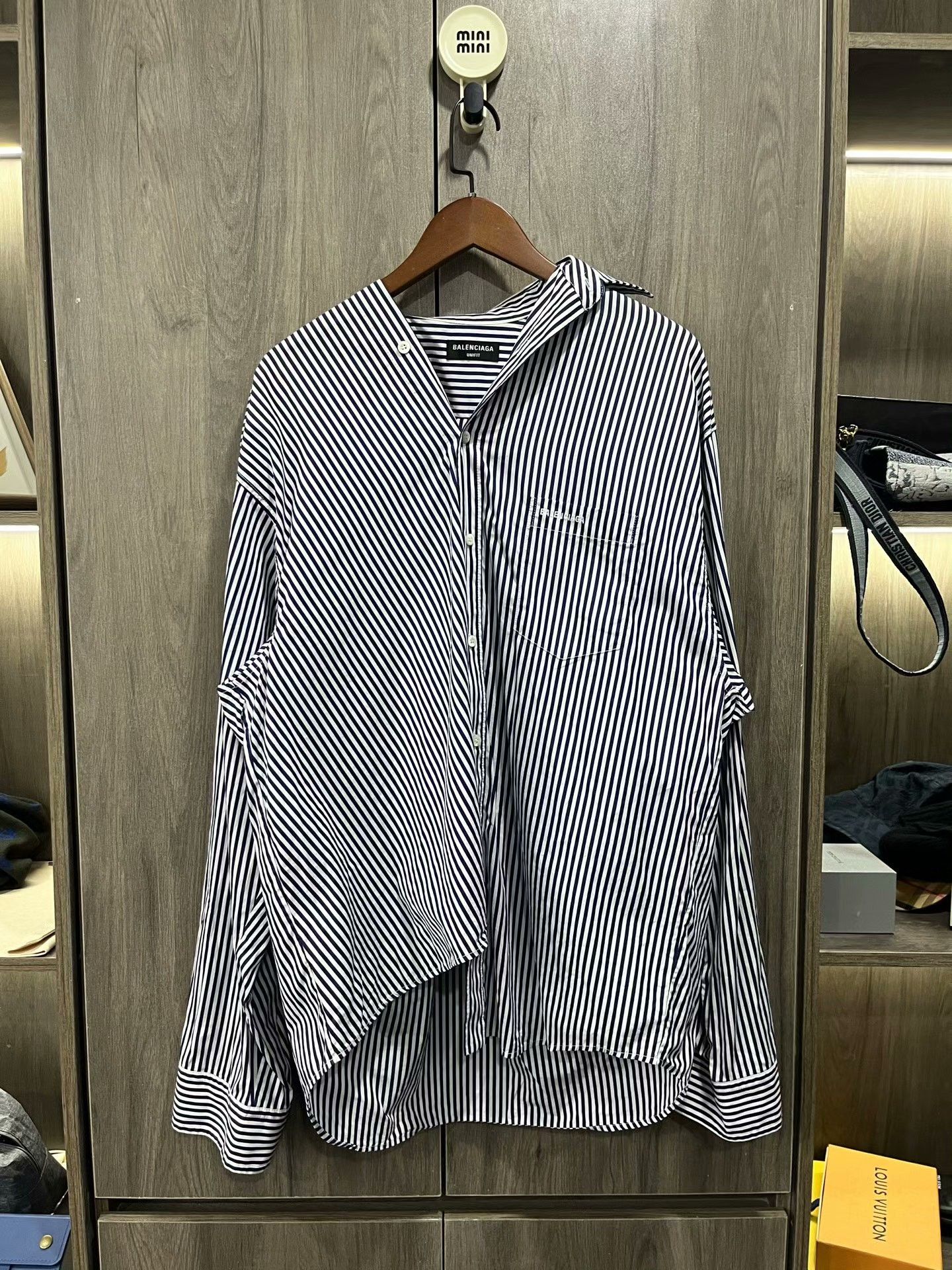 Balenciaga Balenciaga Striped Button Up Shirt US XXS Size US XXS / EU 40 - 1 Thumbnail