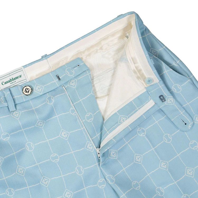 Casablanca o1mle0326 Straight Leg Trousers Corydalis in Blue Size US 34 / EU 50 - 4 Thumbnail