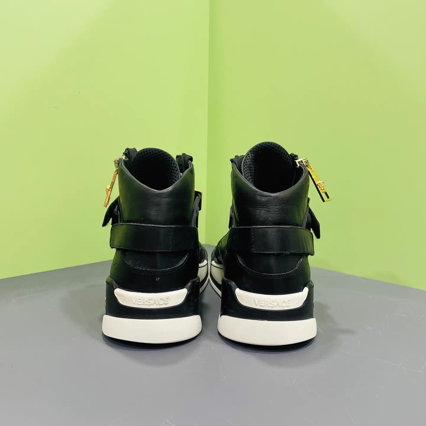 Versace Versace Crocodile High-Top Black Gold K15 Size US 9 / EU 42 - 6 Thumbnail