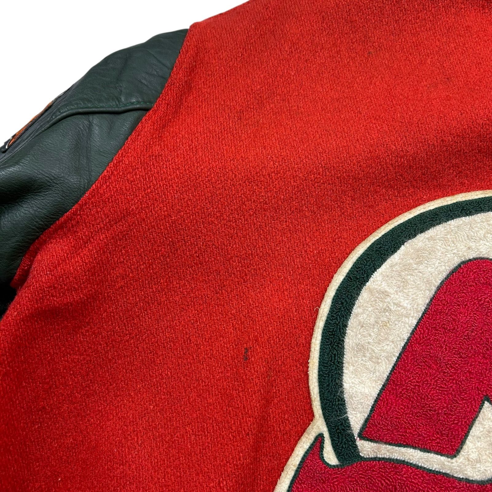 NHL VTG 90s NEW JERSEY DEVILS DELONG VARSITY JACKET LEATHER WOOL Size US XL / EU 56 / 4 - 11 Thumbnail