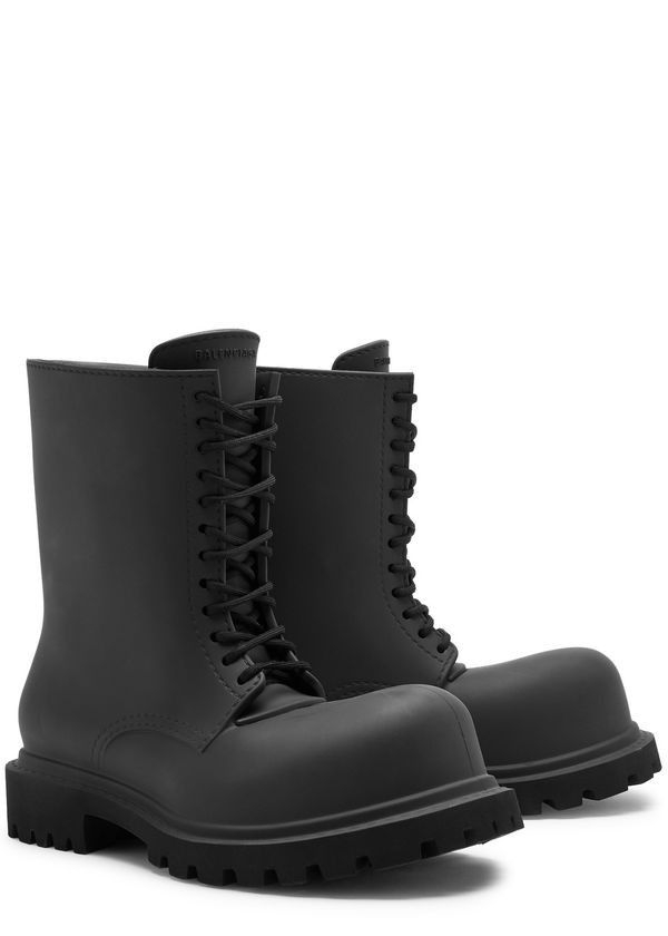 Balenciaga Steroid Rubber Ankle Boots in Black Size US 10 / EU 43 - 1 Thumbnail