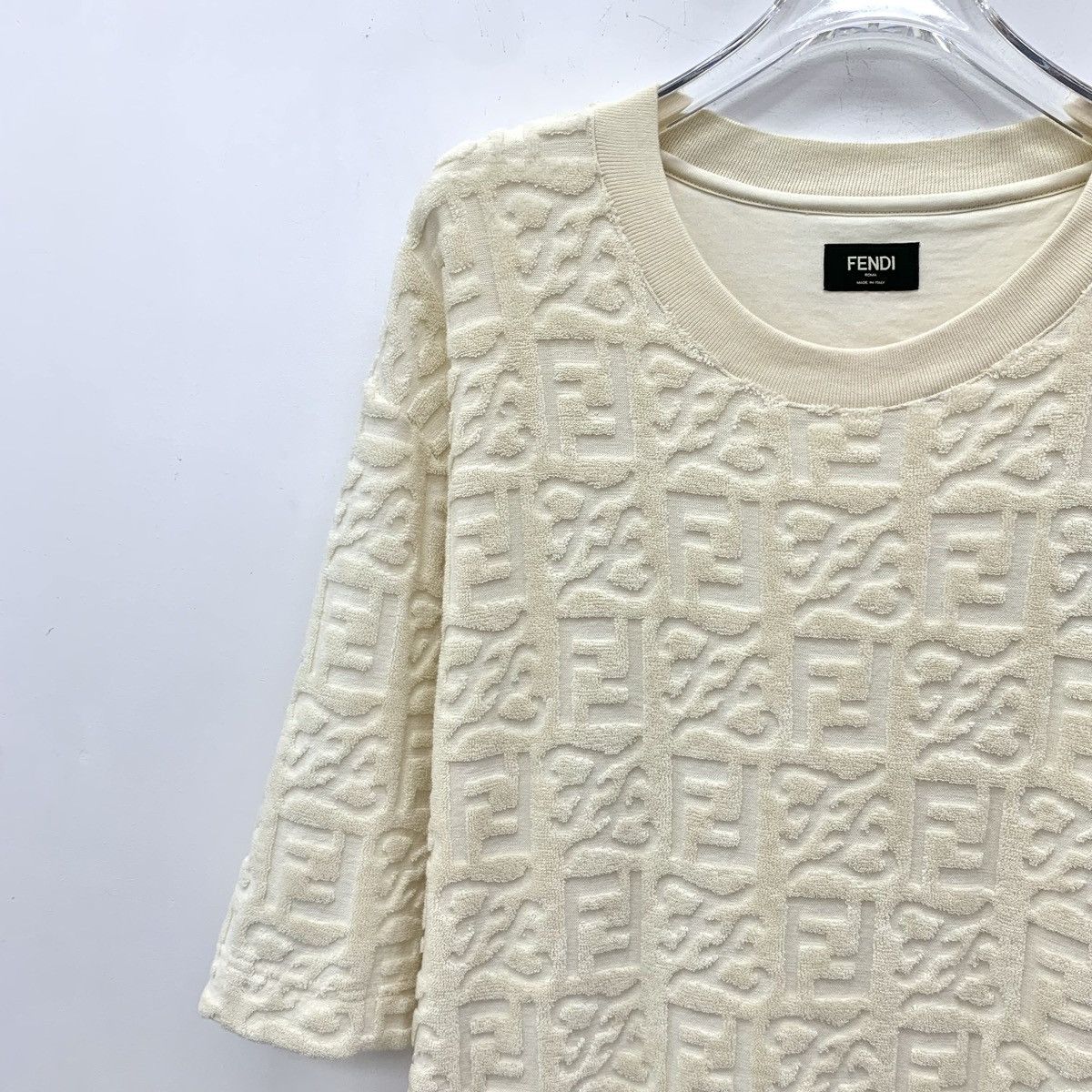 Fendi Fendi Towel Fabric Crew Neck Short Sleeve T-Shirt K26WX Size US XXL / EU 58 / 5 - 3 Thumbnail
