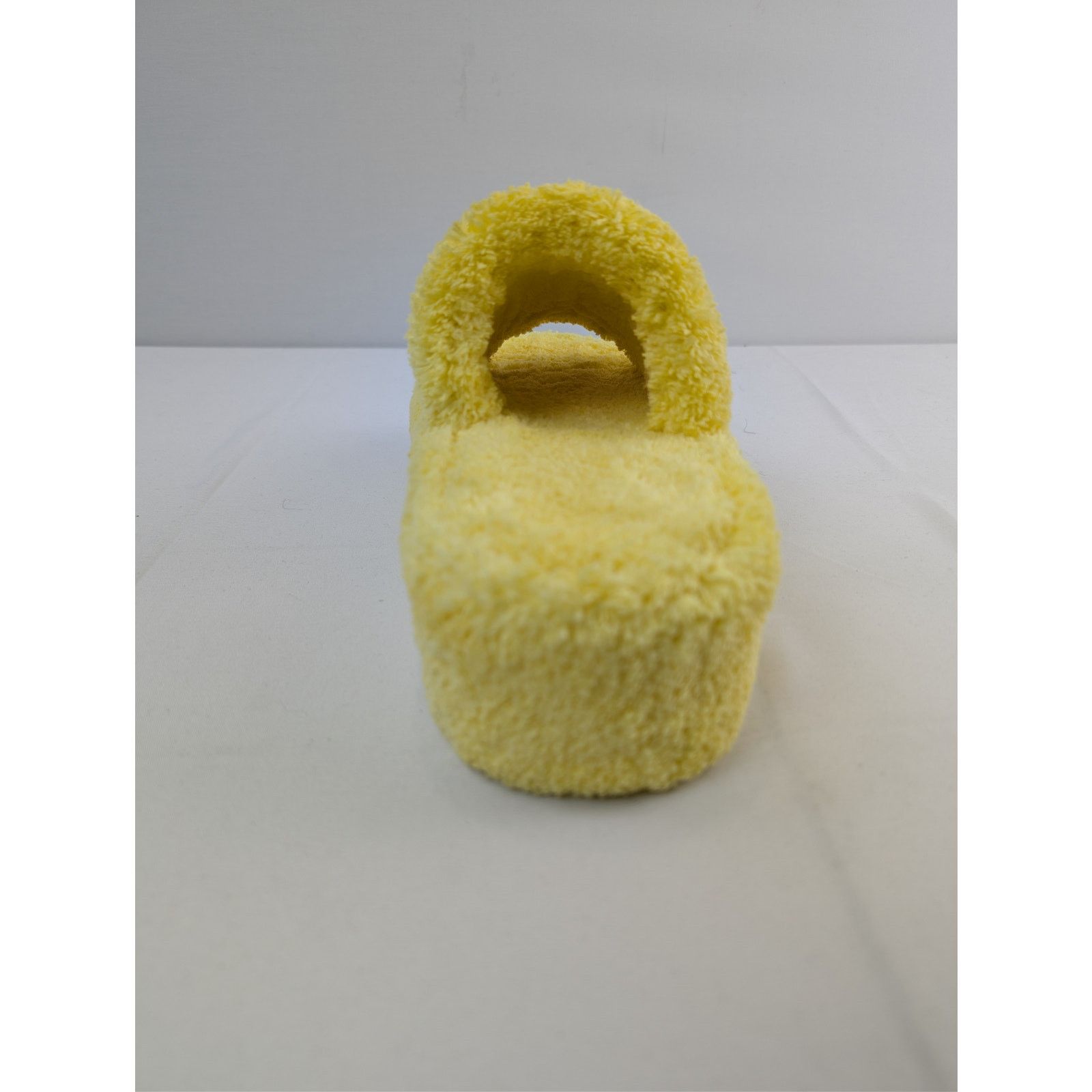 Balenciaga o1rshd1 Furry Platform Slides Slippers in Yellow/White/Red Size US 11 / IT 41 - 14 Thumbnail