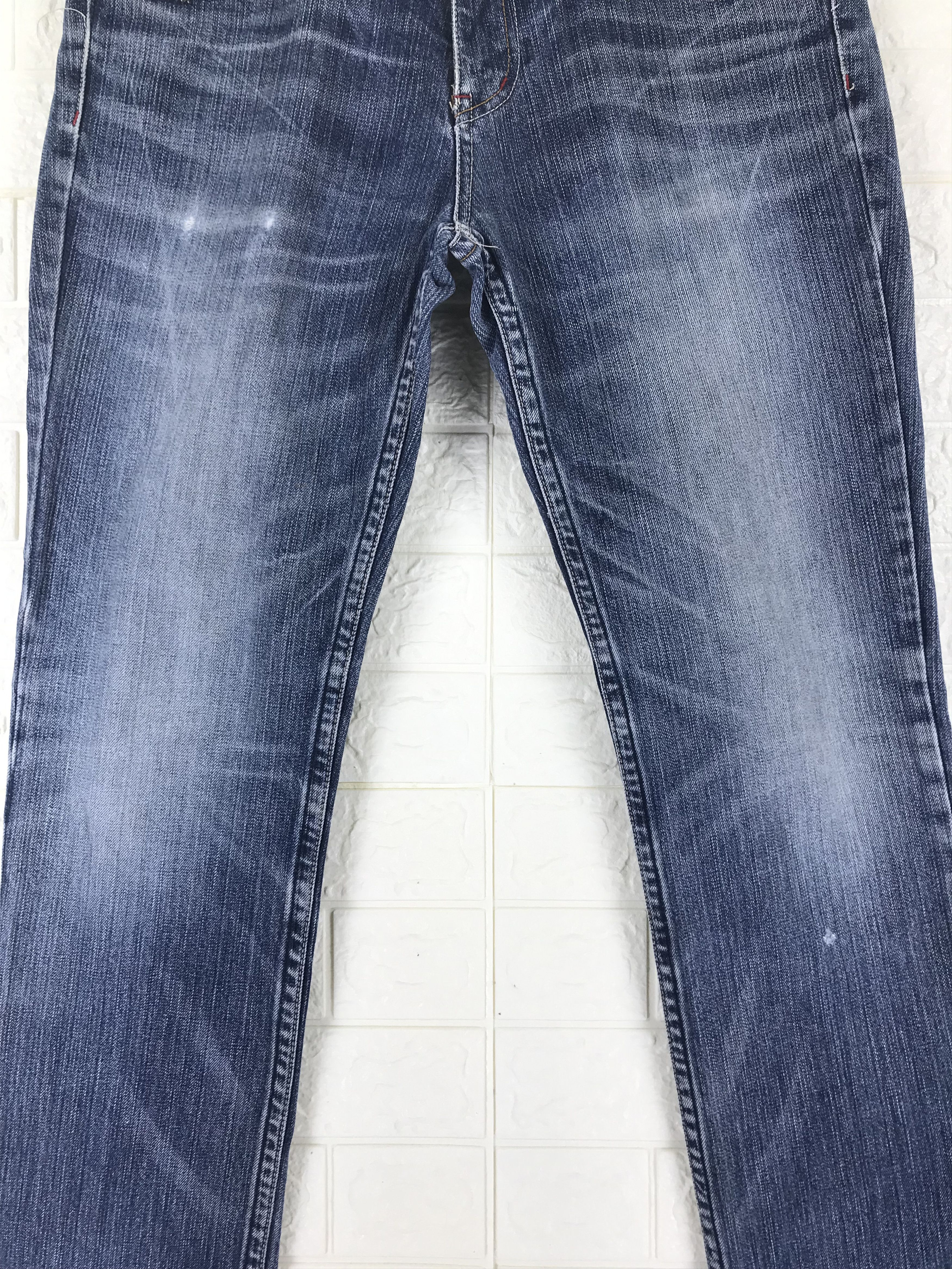 Beauty Beast Vintage Japanese Cloud 72 Black Cross Embroidered Jeans Size US 34 / EU 50 - 7 Thumbnail