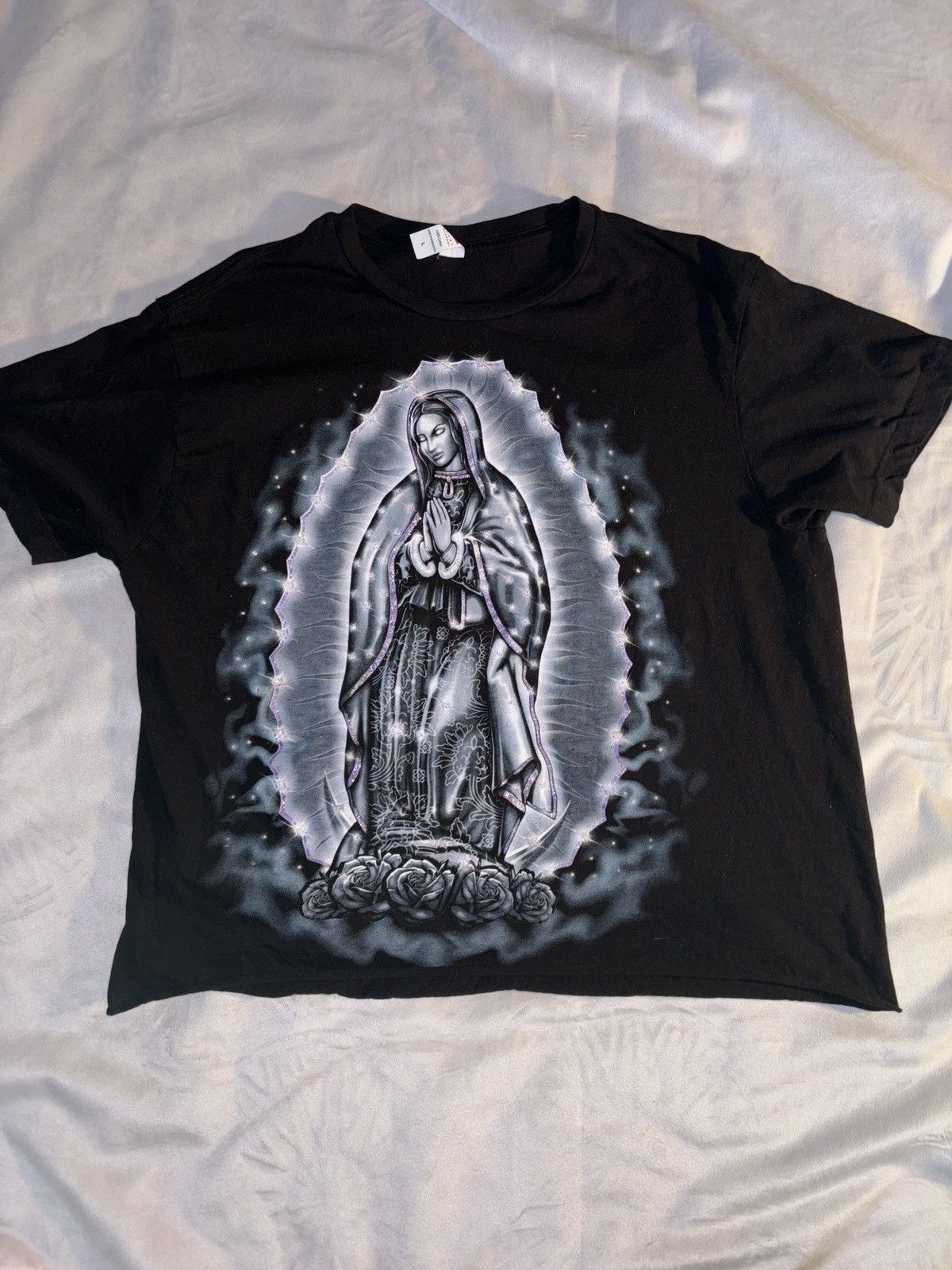 Designer Y2K cropped Mother Mary t-shirt Size US S / EU 44-46 / 1 - 1 Thumbnail