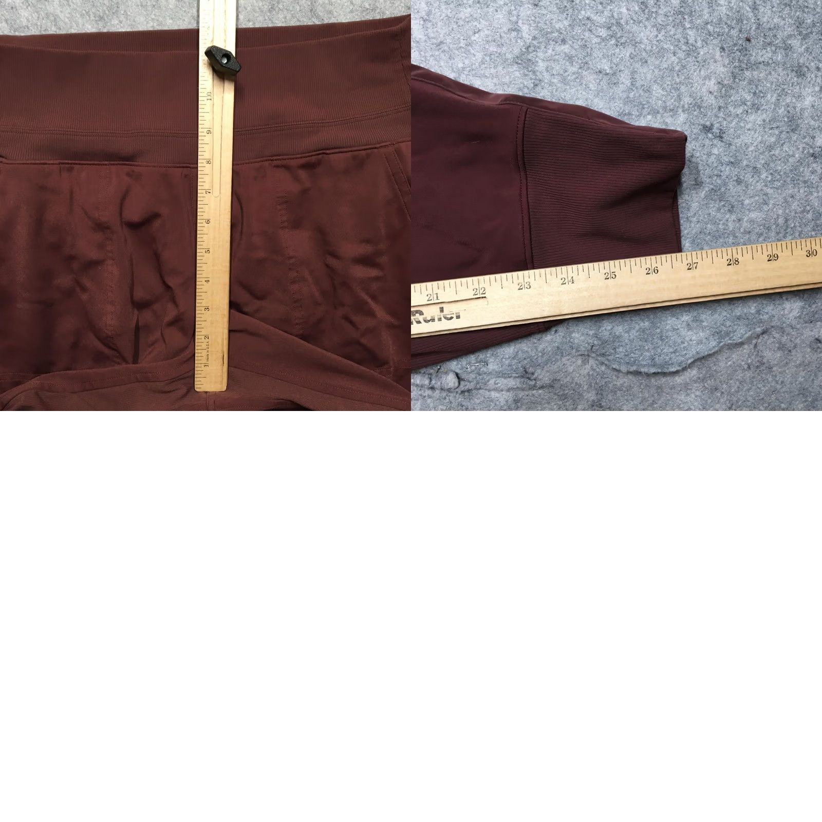 Athleta Athleta Jogger Pants Womens L Red Stripe Zip Pocket Venice Velvet Stripe Jogger, 28 in Inseam, Performance, Casual Size 36" / US 14 / IT 50 - 9 Thumbnail