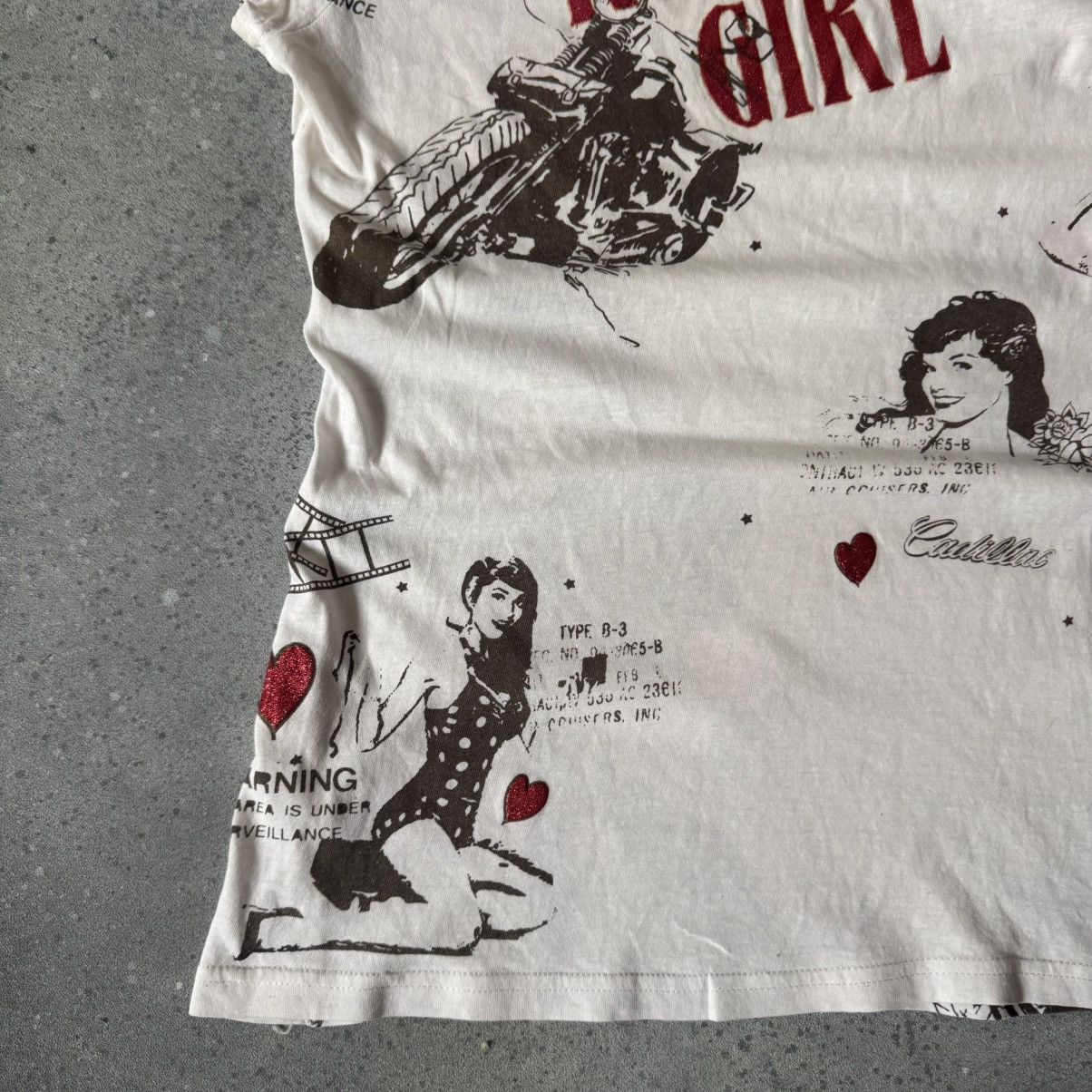 Hysteric Glamour Amazing Y2K Sexy Lady Printed Vintage T-Shirt Size S / US 4 / IT 40 - 9 Thumbnail