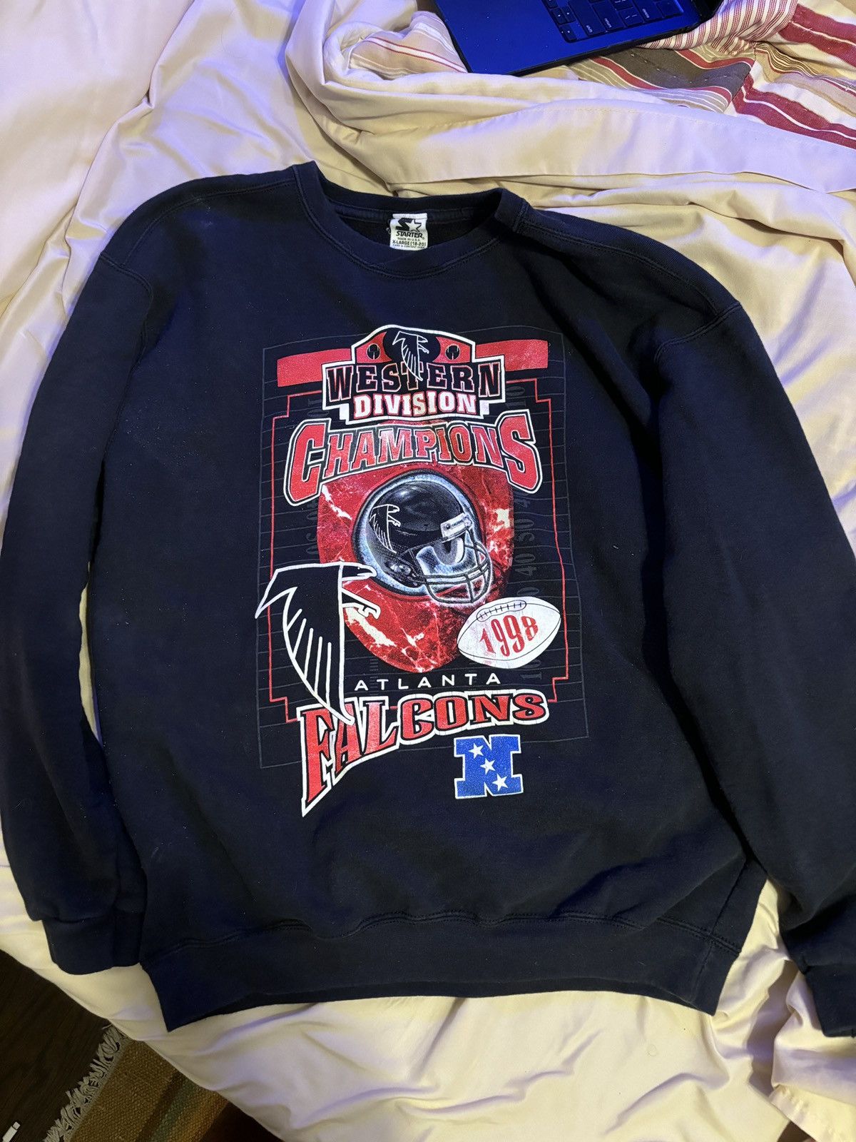 Vintage Vintage Atlanta Falcons Starter Crewneck Sweatshirt Size US XL / EU 56 / 4 - 2 Thumbnail