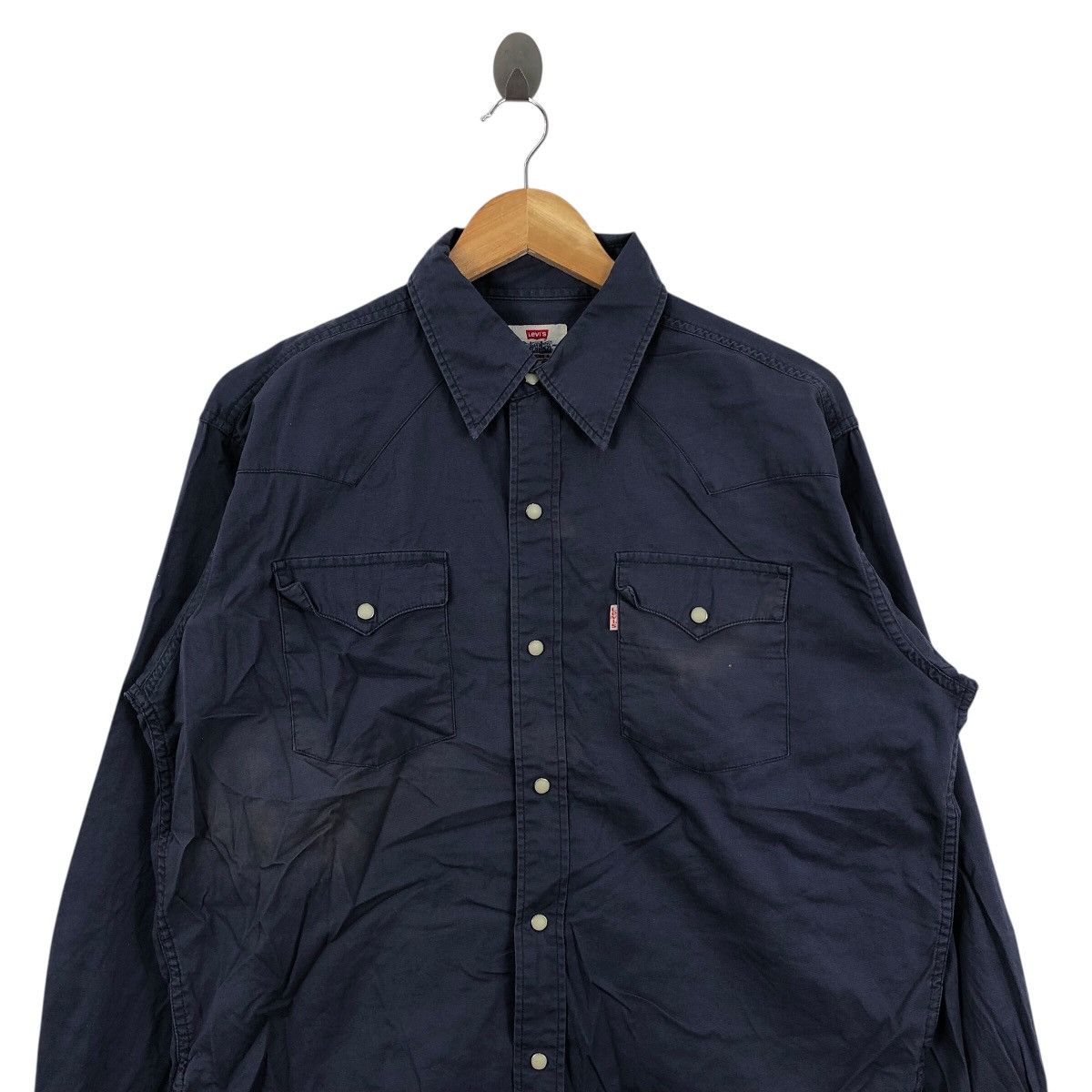 Levi's × Vintage Vintage LEVIS USA Made in Hong Kong Chambray Western Shirt Size US L / EU 52-54 / 3 - 2 Thumbnail