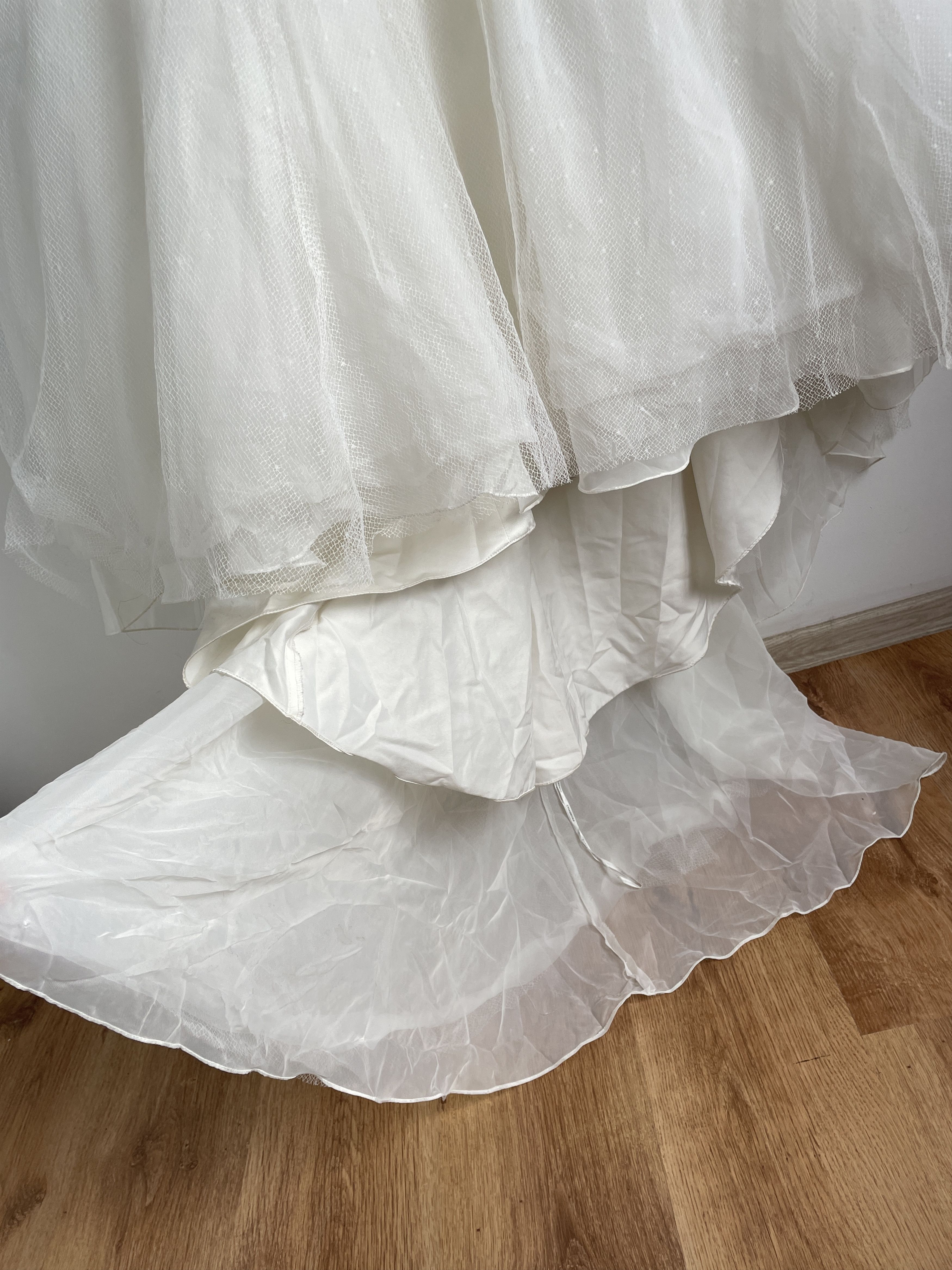 Other Pronovias Barcelona Strapless ALine Laces Wedding Dress Gown Size XL / US 12-14 / IT 48-50 - 7 Thumbnail