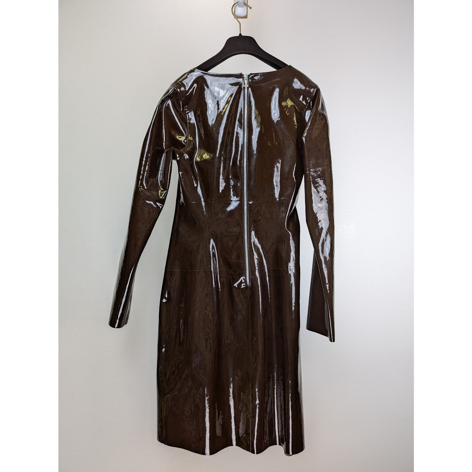 Bottega Veneta o1rshd1 Patent Stretch Leather Dress in Fondant Size XS / US 0-2 / IT 36-38 - 6 Thumbnail