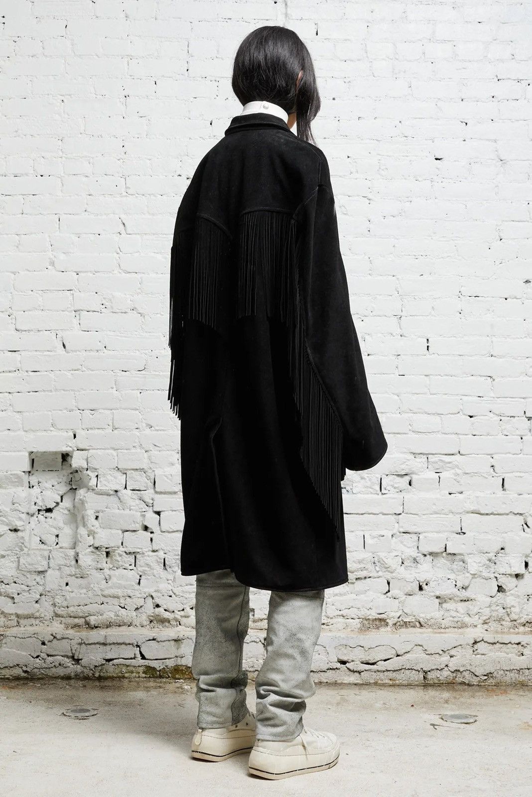 R13 R13 Fringe leather suede jacket black RARE MSRP $2400 Size US S / EU 44-46 / 1 - 12 Thumbnail