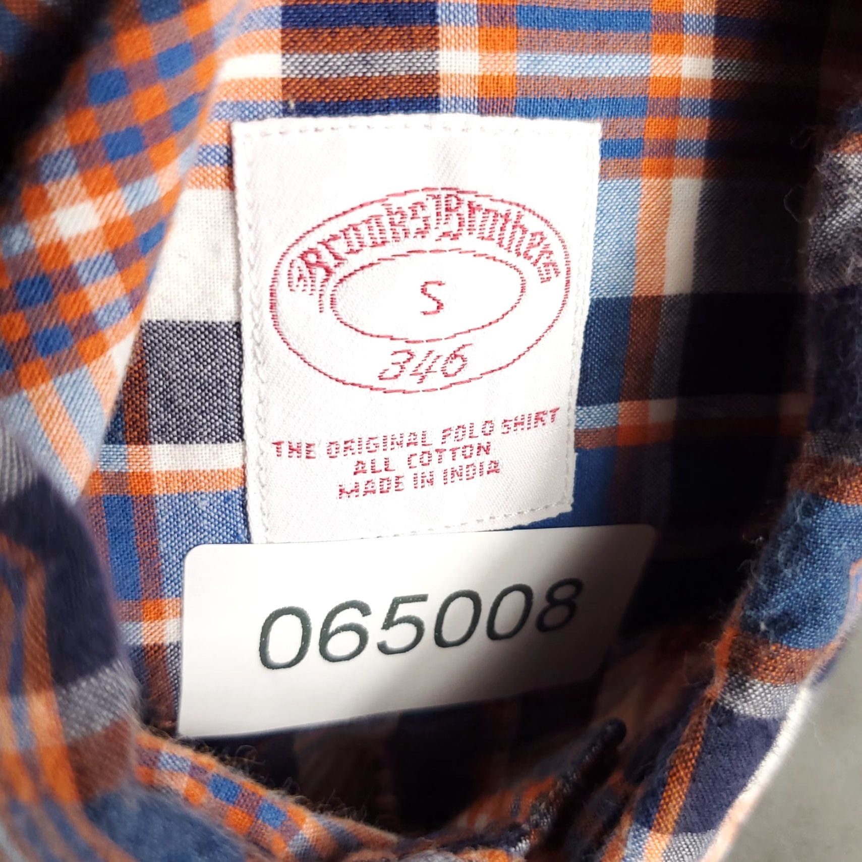 Brooks Brothers Brooks Brothers Shirt Mens Small Blue Orange Plaid Button Up Long Sleeve Casual Formal Workwear Size US S / EU 44-46 / 1 - 7 Thumbnail