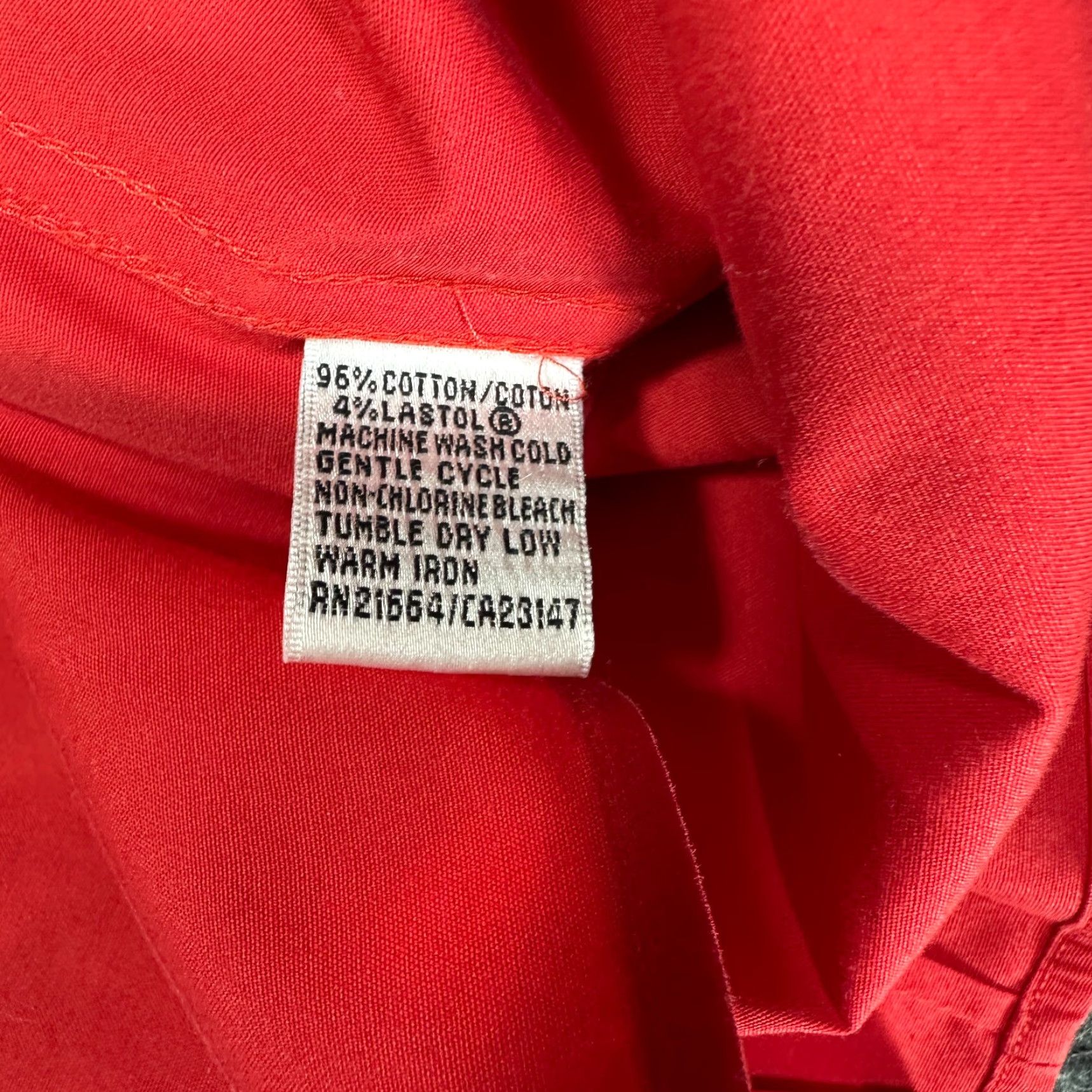 Talbots Talbots Shirt Womens 10 Red Cotton Stretch Button Up Blouse Wrinkle Resistant Size L / US 10 / IT 46 - 6 Thumbnail