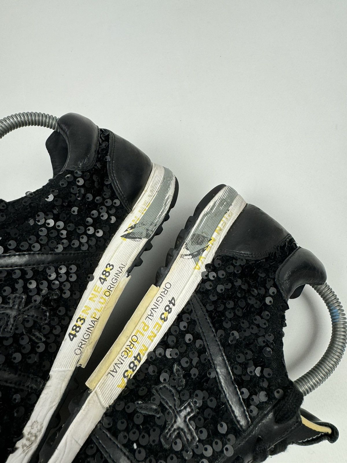 Premiata Premiata Glitter Low Top Black Sneakers Size US 8 / IT 38 - 7 Thumbnail