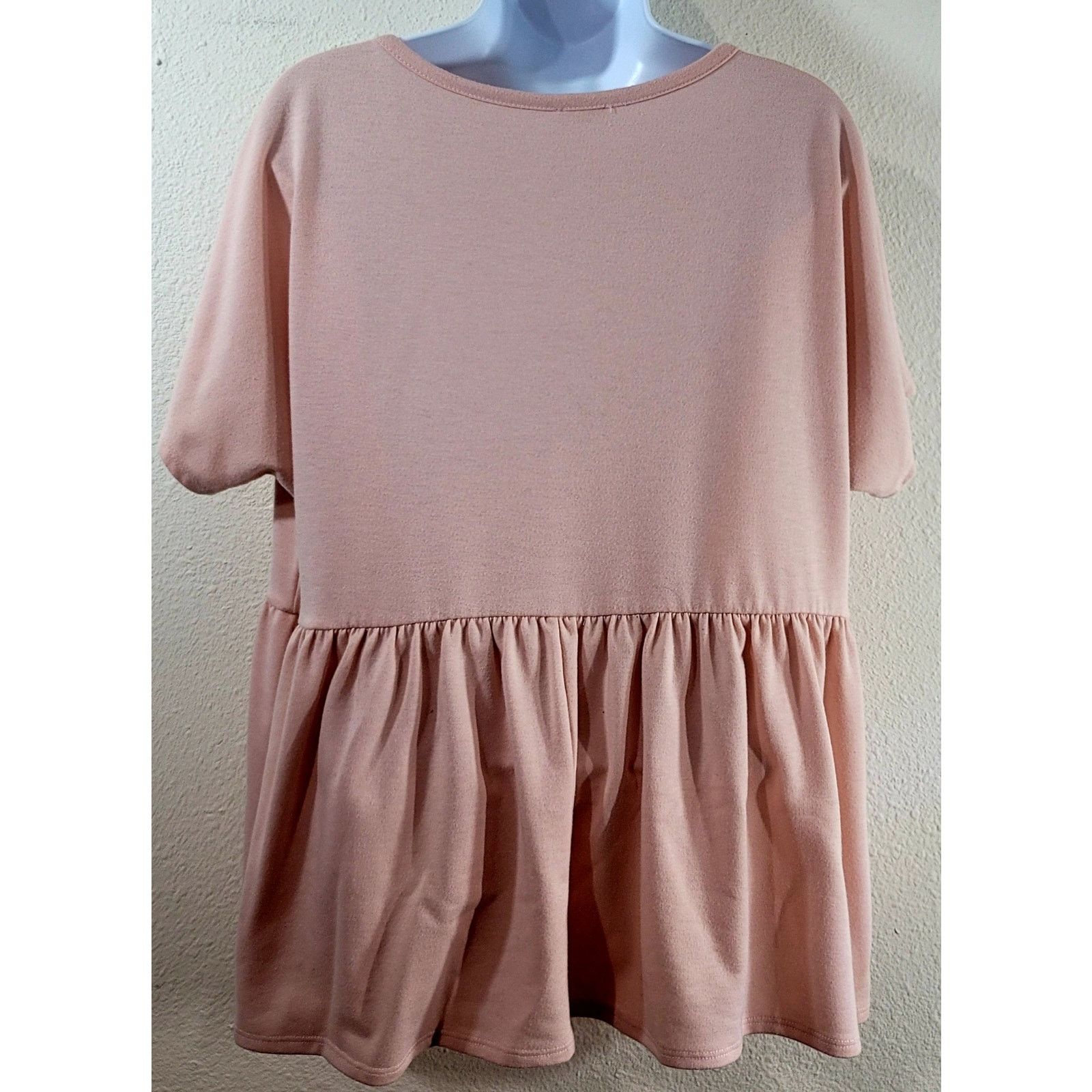 Other Les Amis Pink Short Batwing Sleeves Ruffled Hem Top Medium Size M / US 6-8 / IT 42-44 - 3 Thumbnail
