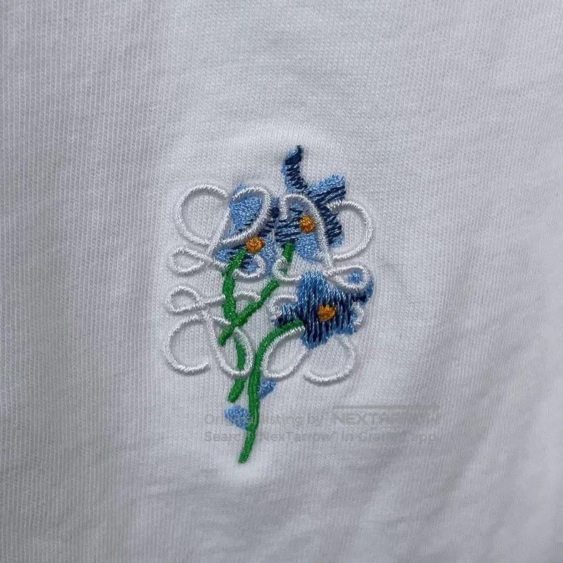 Loewe Loewe White Floral Embroidered Short Sleeve Size M / US 6-8 / IT 42-44 - 8 Thumbnail