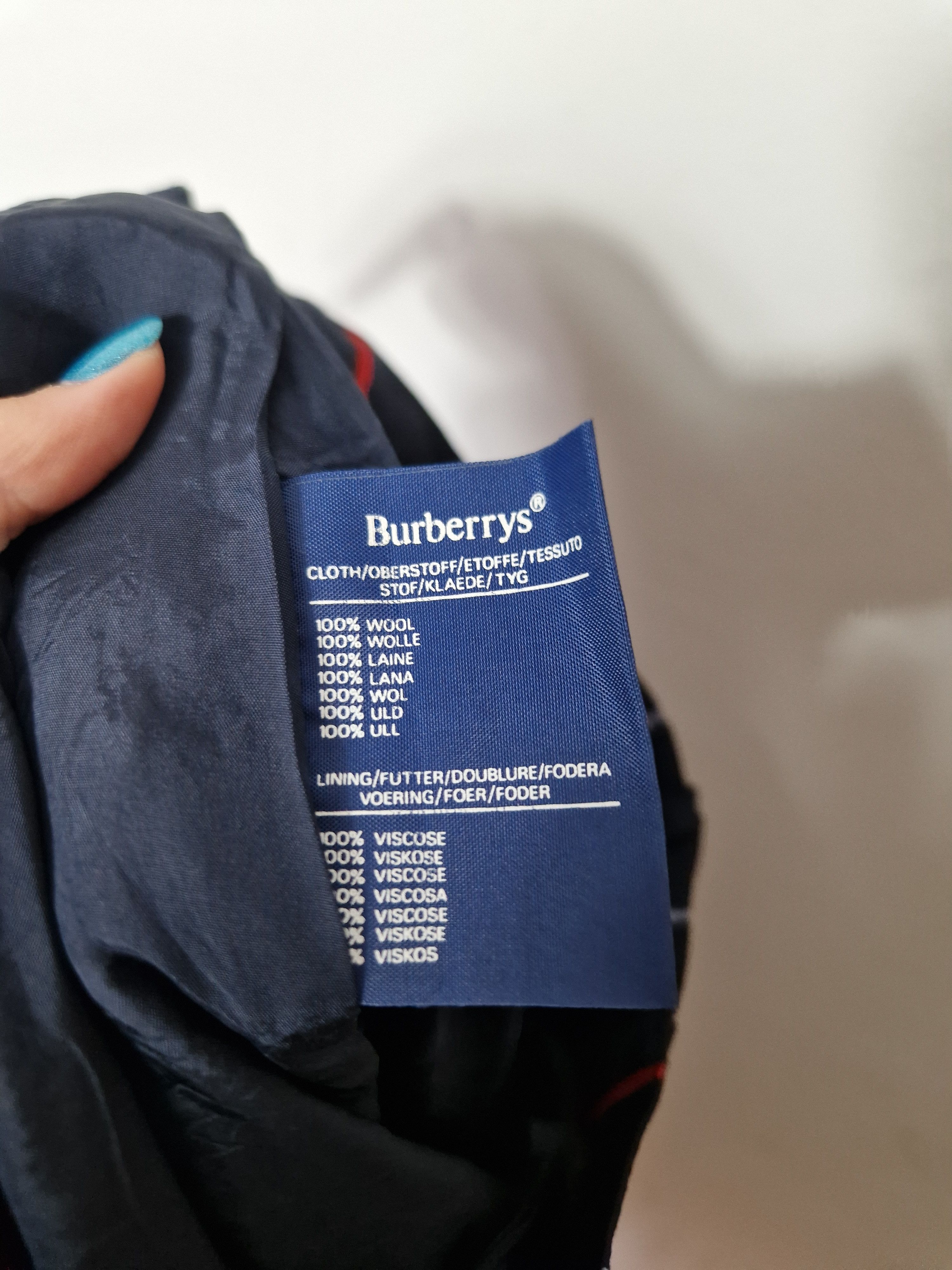Burberry × Vintage Burberry vintage wool navy nova check mini skirt Size 26" / US 2 / IT 38 - 6 Thumbnail
