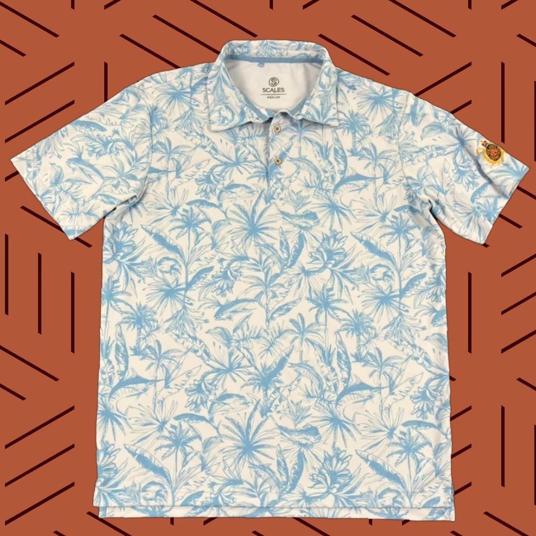 Vintage Pine Lakes Country Club Polo Shirt Mens Medium Fish Floral Performance Golf Sports Logo Shirt Size US M / EU 48-50 / 2 - 1 Thumbnail