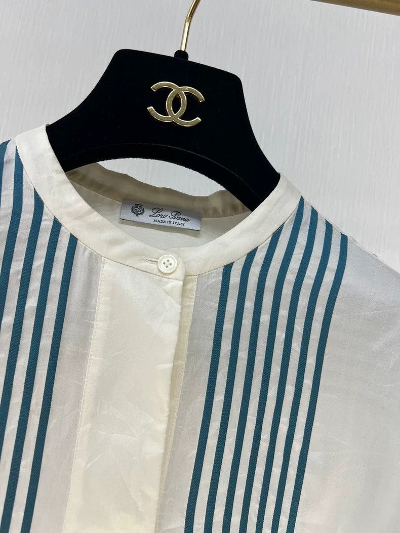 Loro Piana LORO PIANA Silk shirt with stripes Size S / US 4 / IT 40 - 3 Thumbnail
